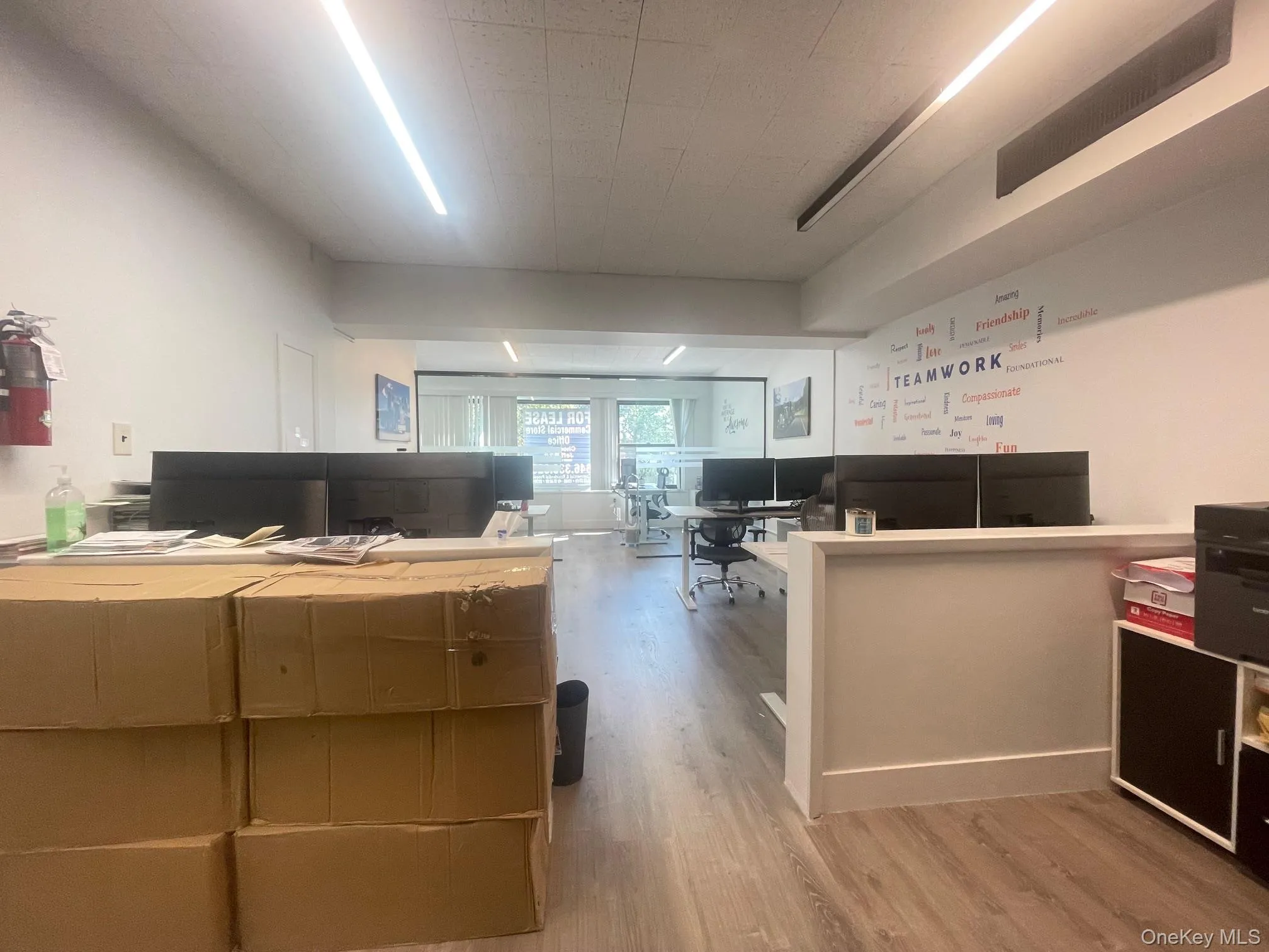 Office area featuring light wood-style floors Office area featuring light wood-style floors