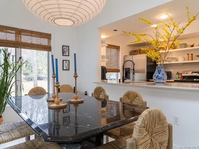 Dining room with healthy amount of natural light Dining room with healthy amount of natural light