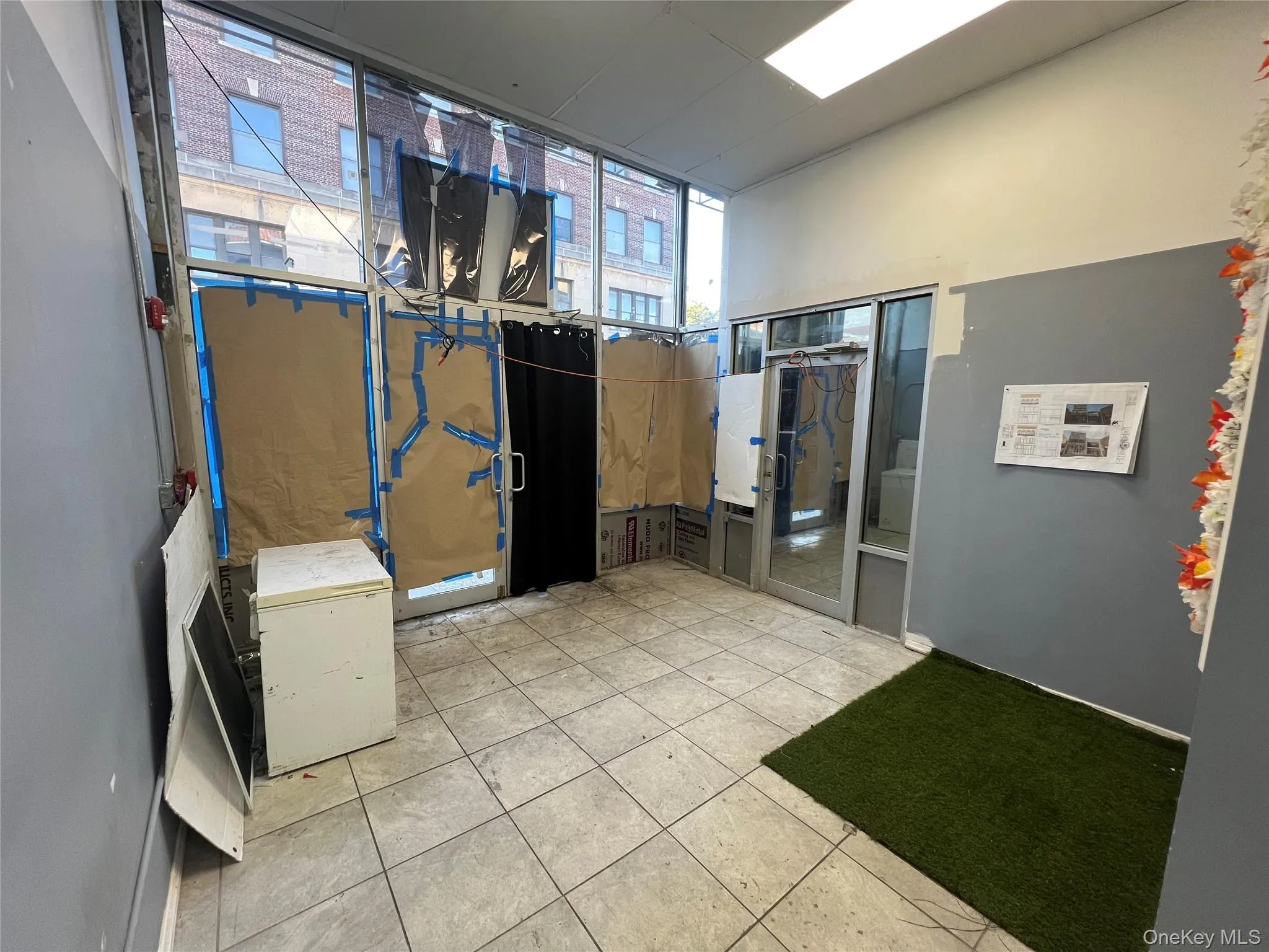 Entrance lobby looking at front of building Entrance lobby looking at front of building