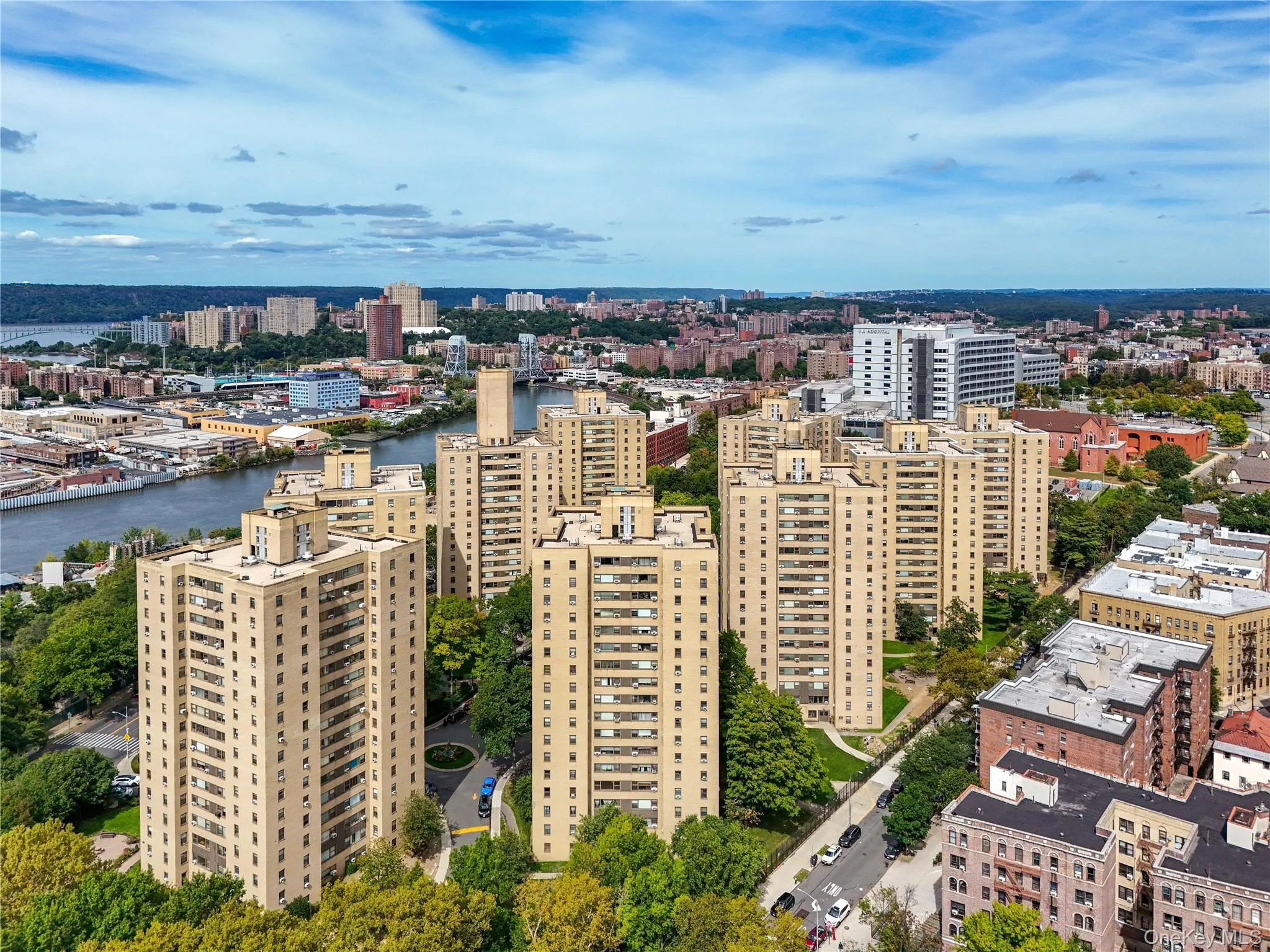 View of urban area with a nearby body of water View of urban area with a nearby body of water