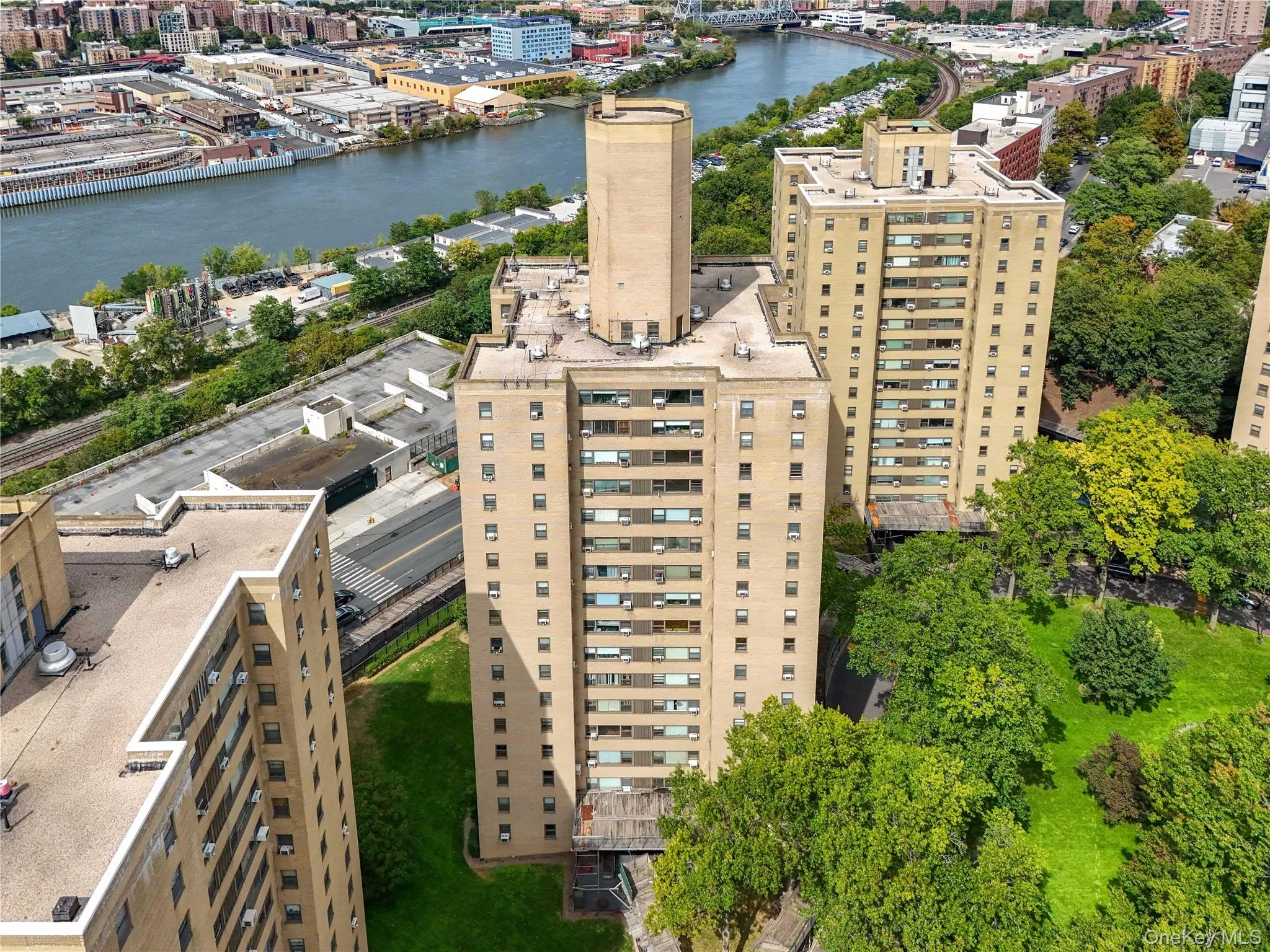 View of urban area featuring a nearby body of water View of urban area featuring a nearby body of water