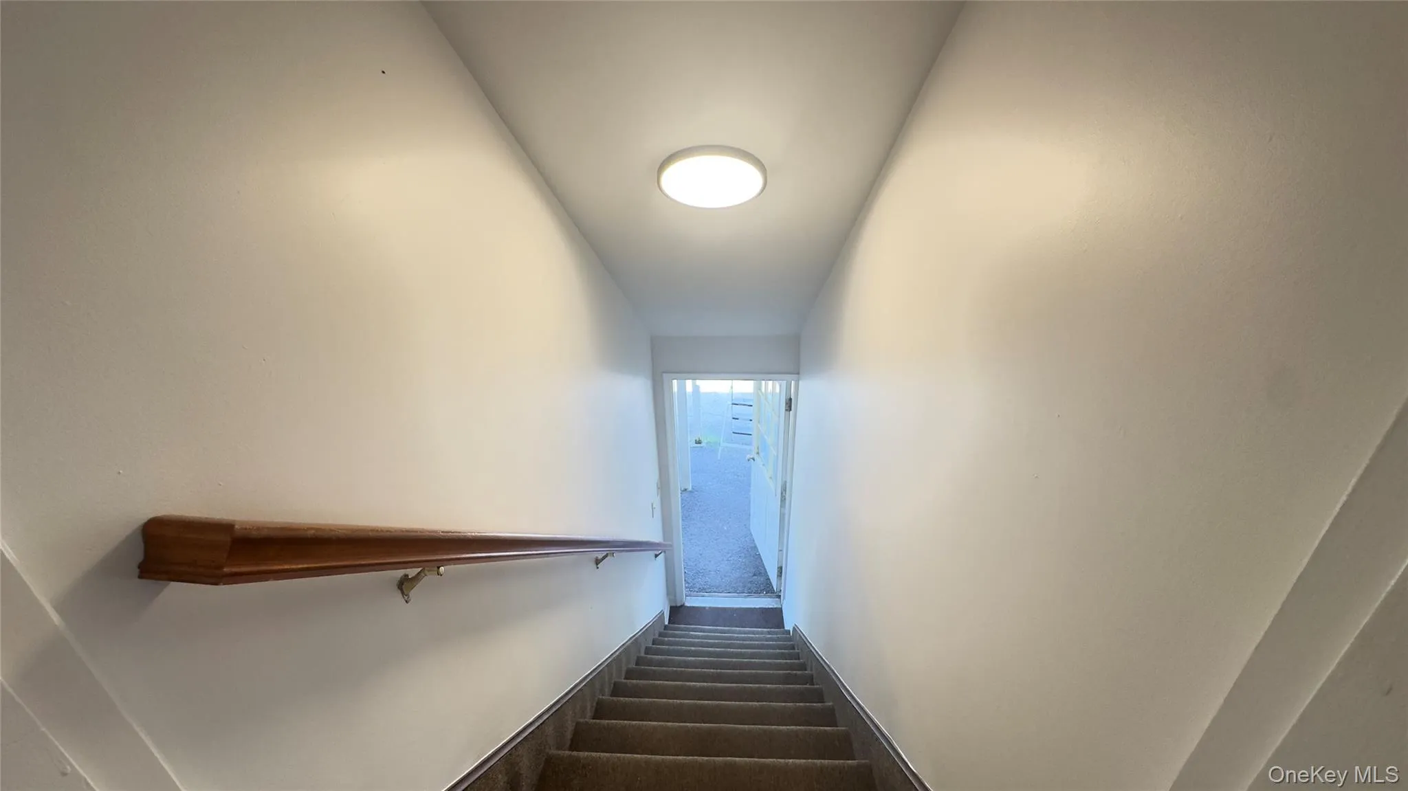 Private entry from parking lot Private entry from parking lot