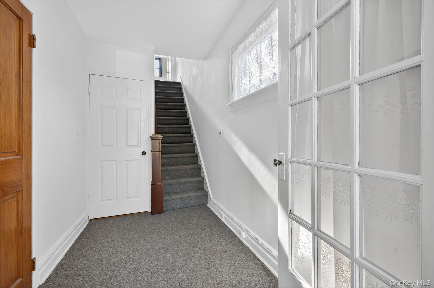 French door entry stairway with carpet French door entry stairway with carpet