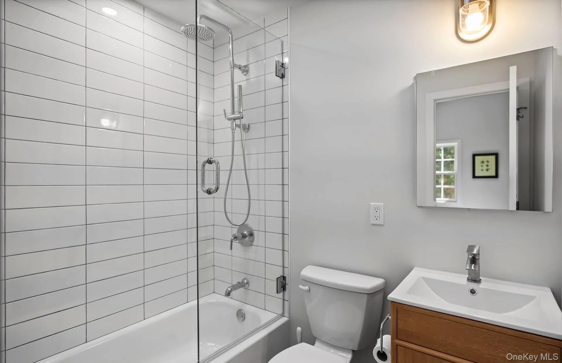 Bathroom with vanity and bathtub / shower combination Bathroom with vanity and bathtub / shower combination