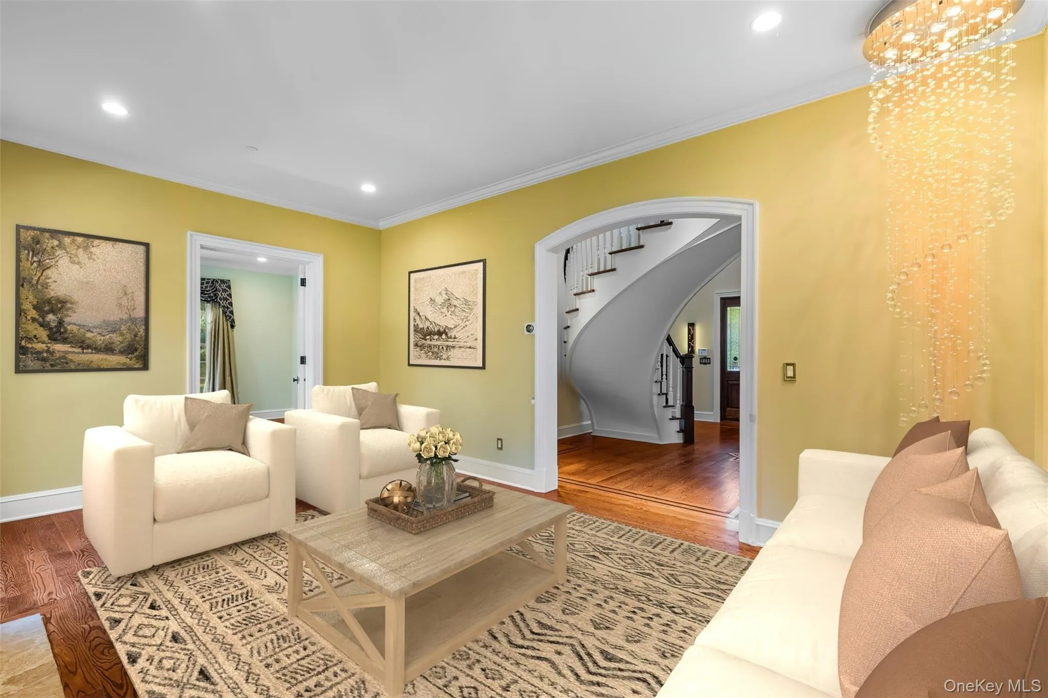 Formal living room is virtually staged Formal living room is virtually staged