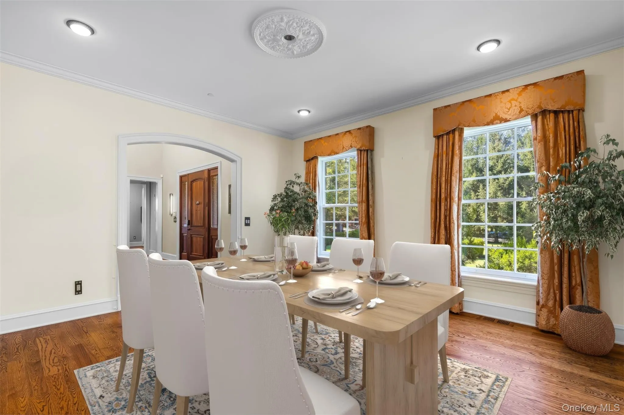 Formal dining room is virtually staged Formal dining room is virtually staged