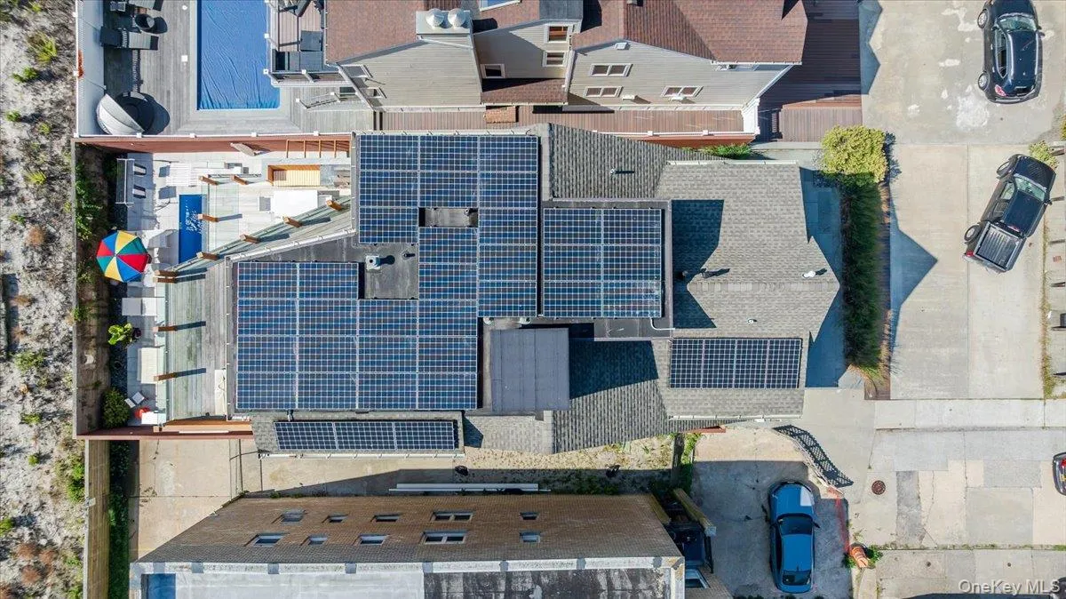 Aerial perspective of suburban area Aerial perspective of suburban area