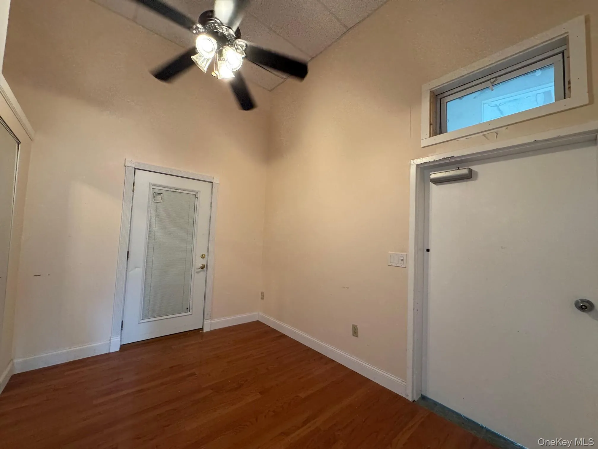 With high ceilings lights and fan... With high ceilings lights and fan...