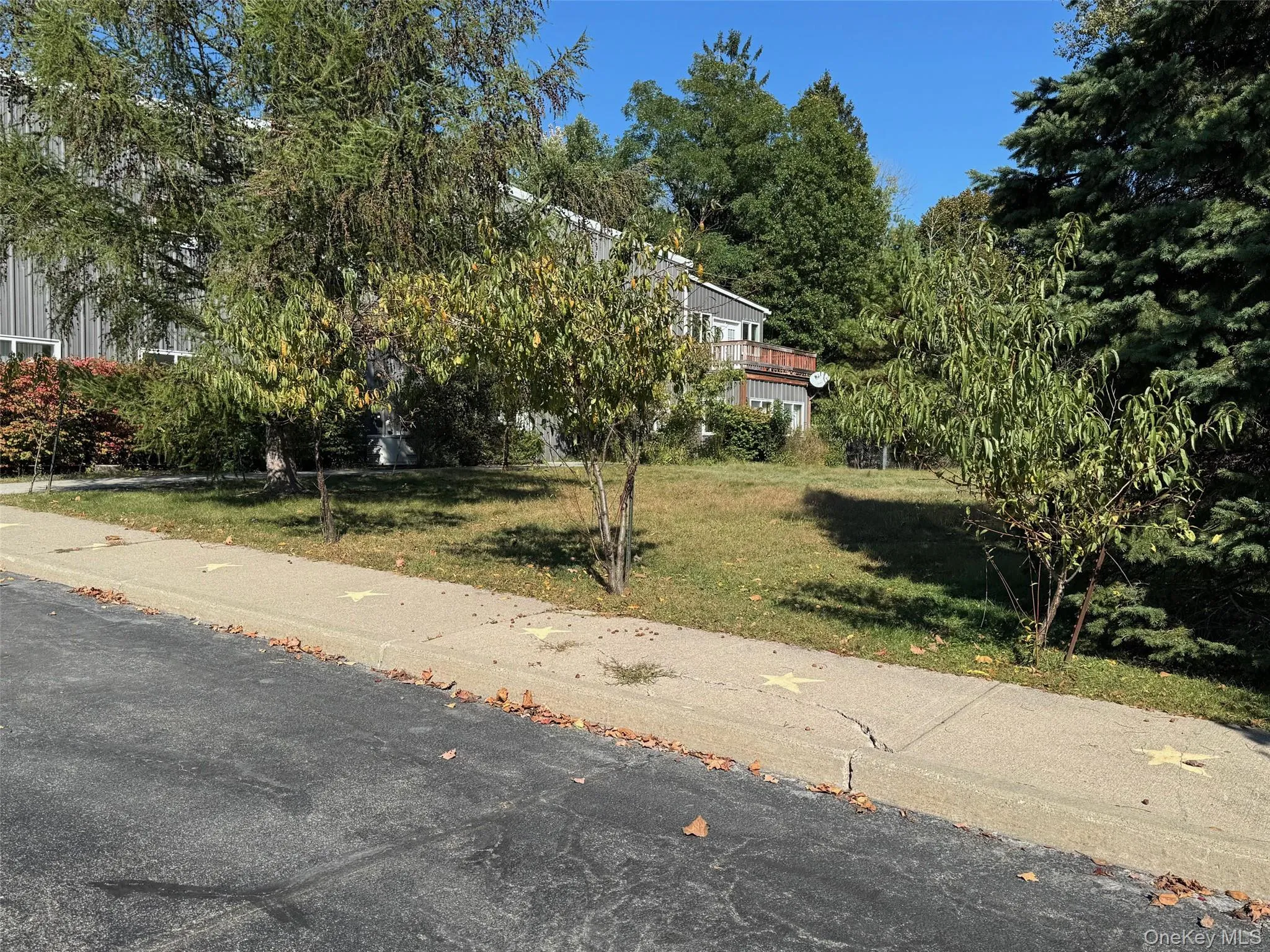 View of the side yard with sidewalks and curbs... View of the side yard with sidewalks and curbs...