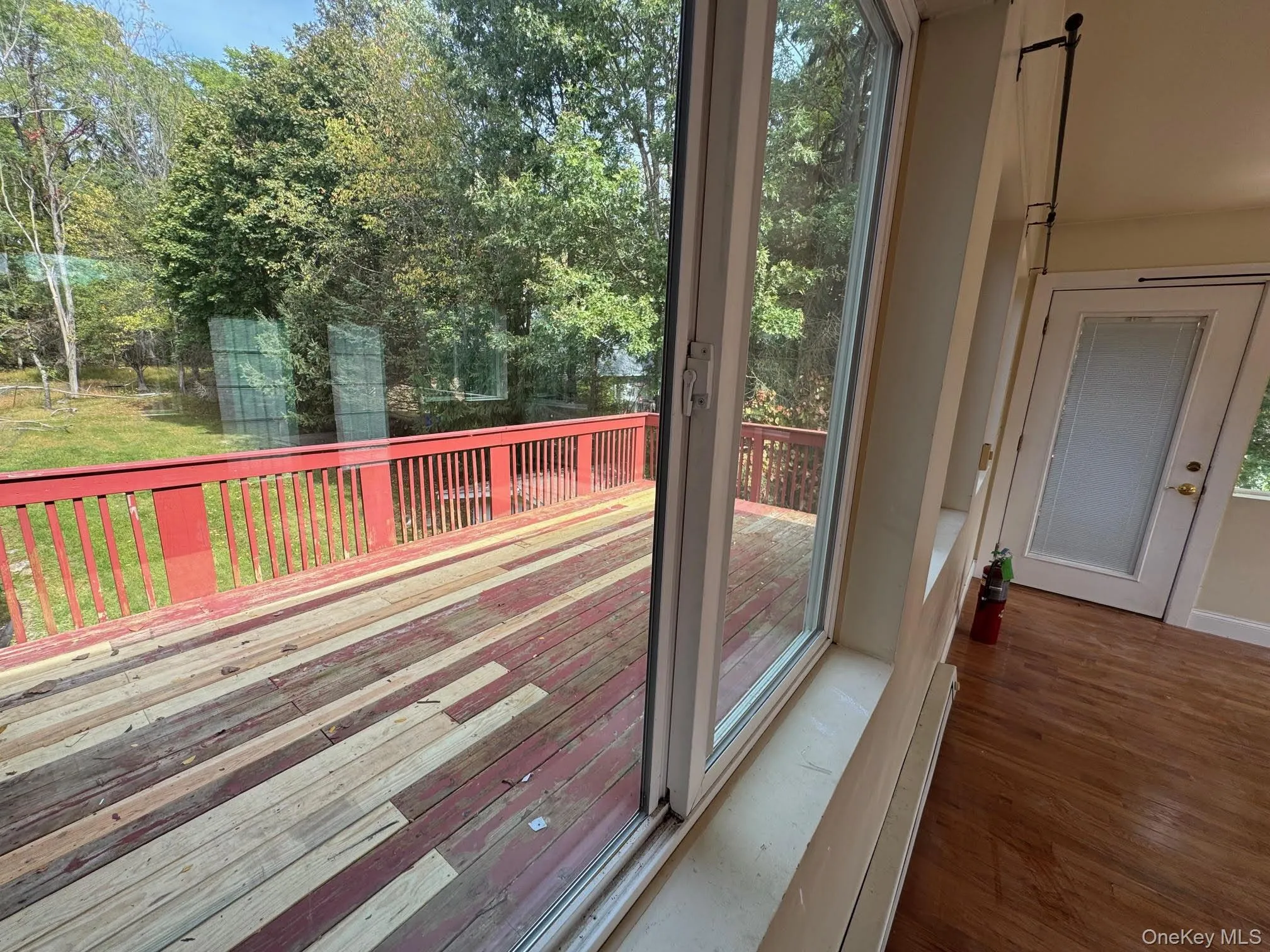 View of the deck from the family room View of the deck from the family room