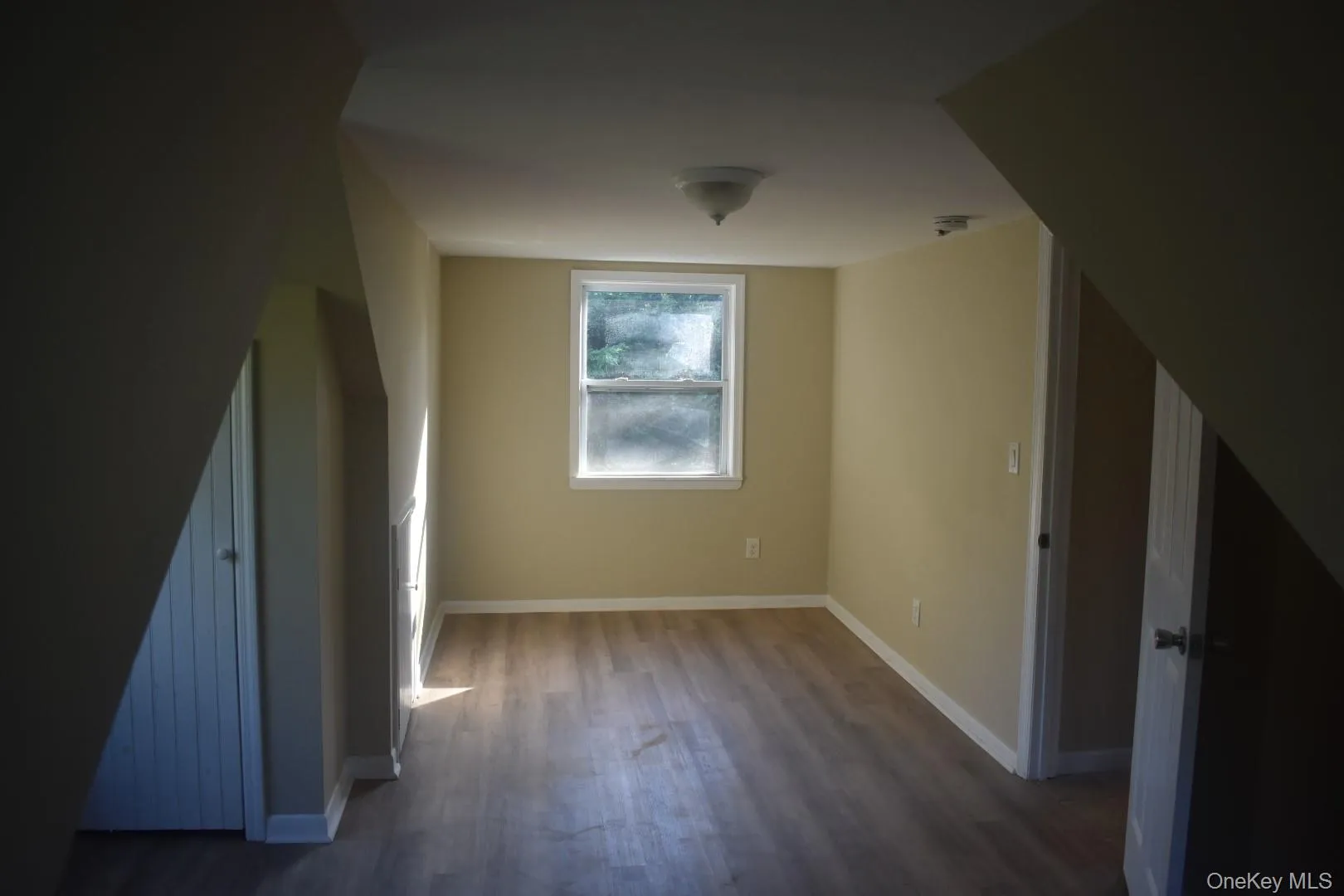 Additional living space with baseboards and dark wood-style flooring Additional living space with baseboards and dark wood-style flooring
