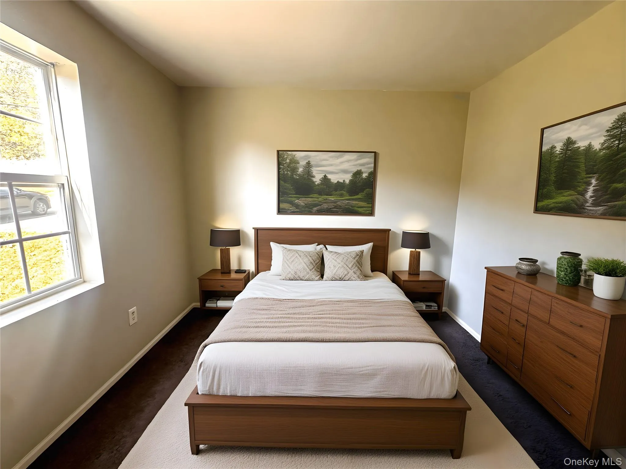 Carpeted bedroom with multiple windows Carpeted bedroom with multiple windows