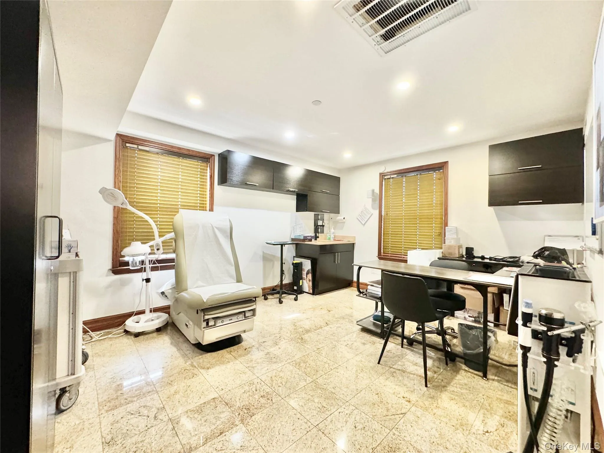 Home office with recessed lighting Home office with recessed lighting