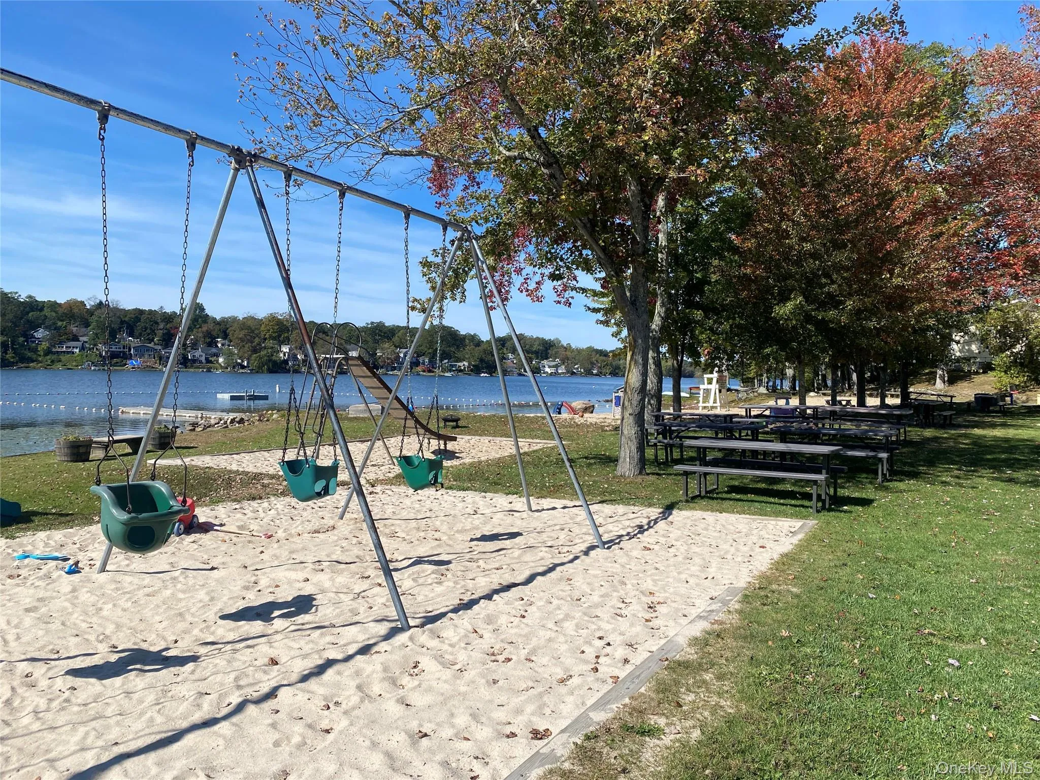 Playground and picnic area by the beach Playground and picnic area by the beach