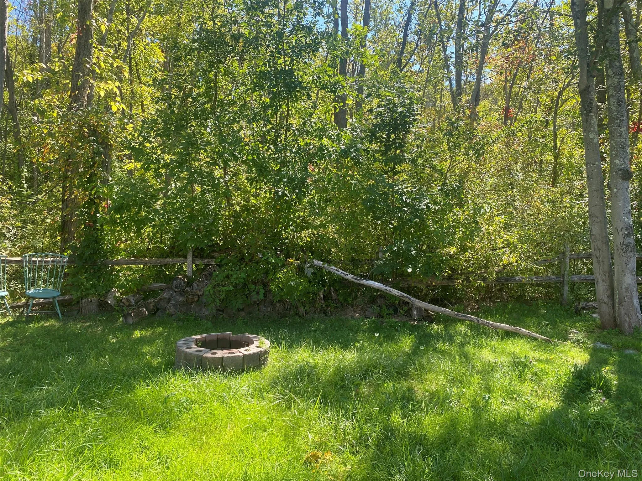 Back yard fire pit,Woods view Back yard fire pit,Woods view