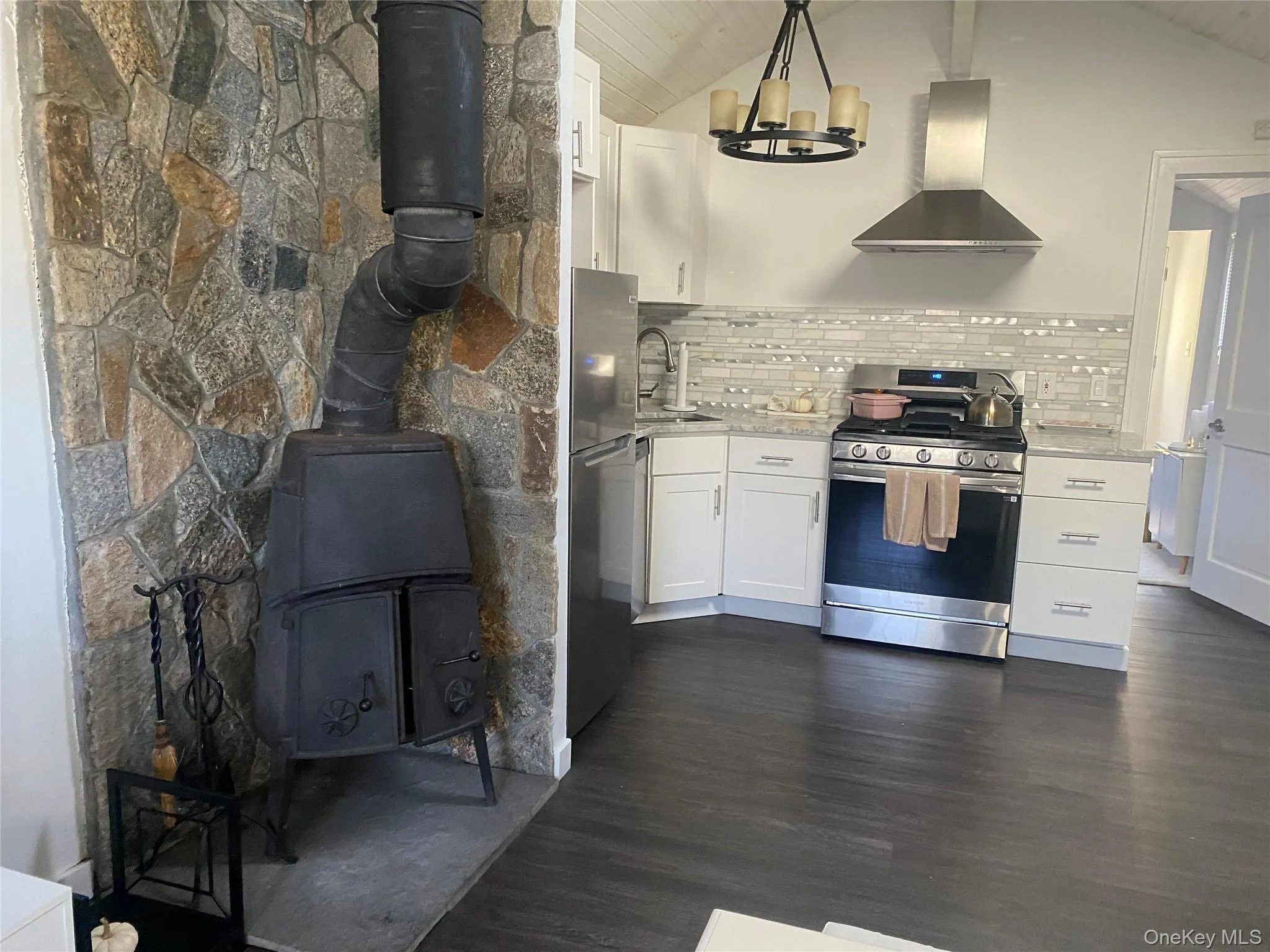 Fireplace withwood stove Fireplace withwood stove
