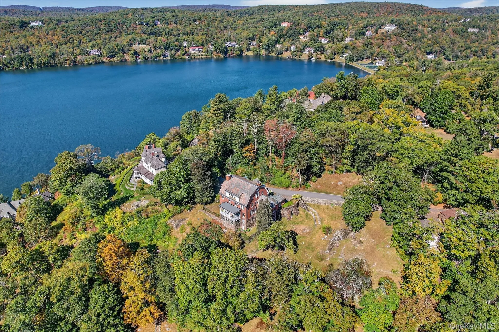 The former Herbert C. Pell home sits high above Tuxedo Lake and the surrounding mountains. The former Herbert C. Pell home sits high above Tuxedo Lake and the surrounding mountains.