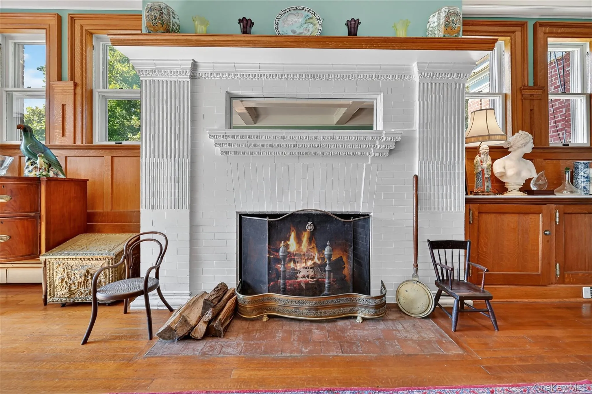 Close up view of the wood burning fireplace in the dining room. Inspiring! Close up view of the wood burning fireplace in the dining room. Inspiring!