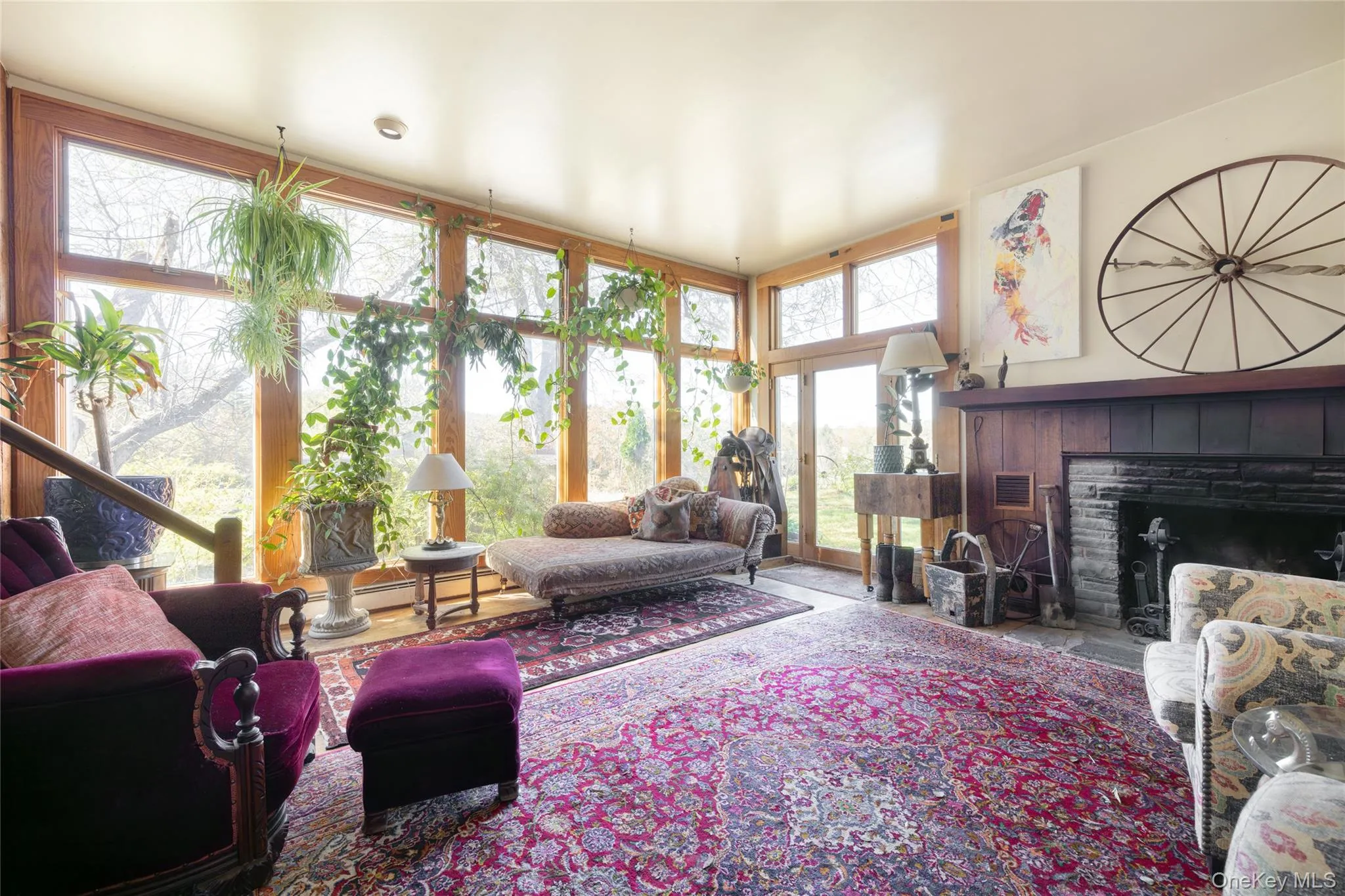 Living area featuring a fireplace Living area featuring a fireplace