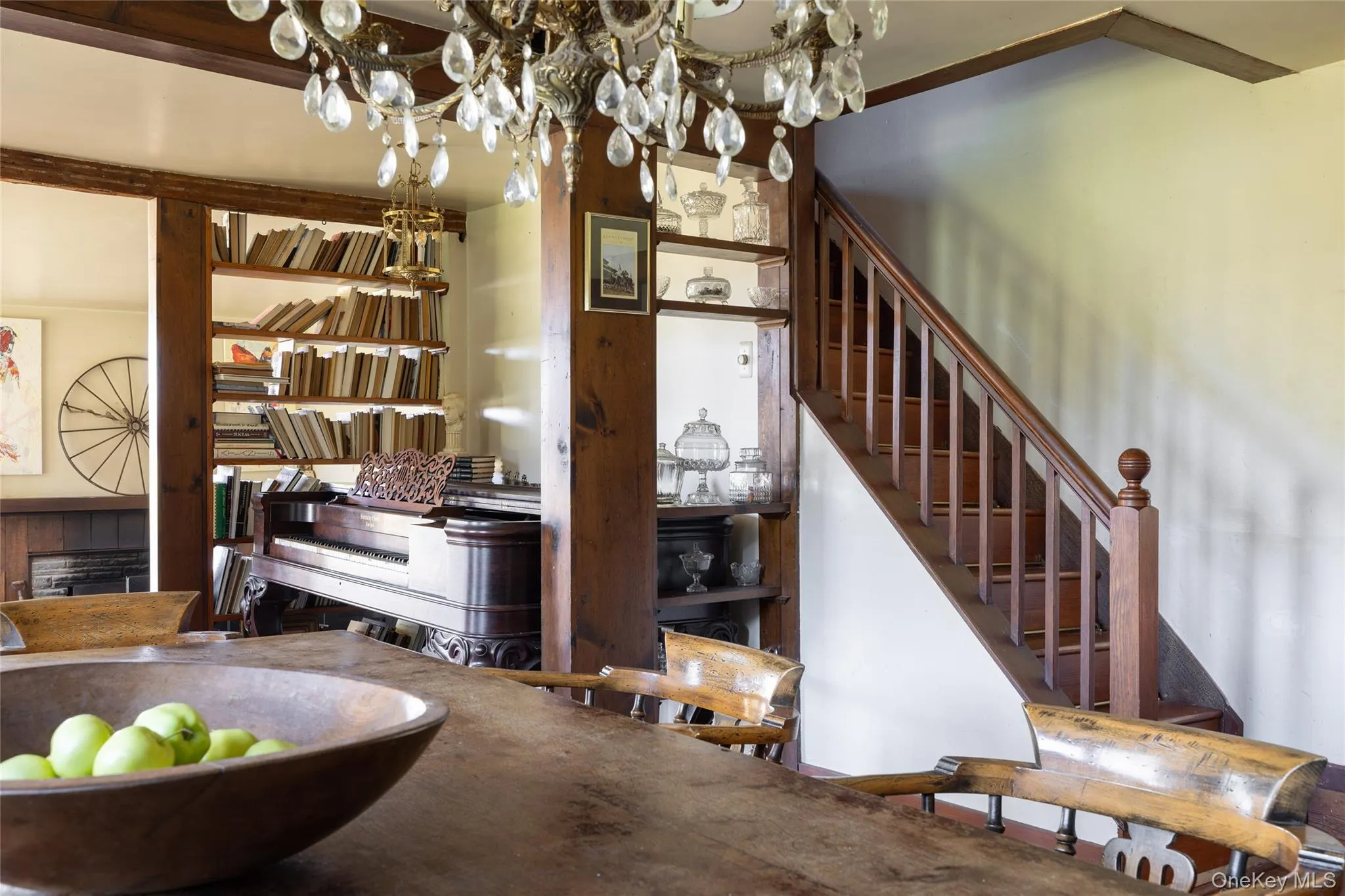 View of staircase in dining area View of staircase in dining area