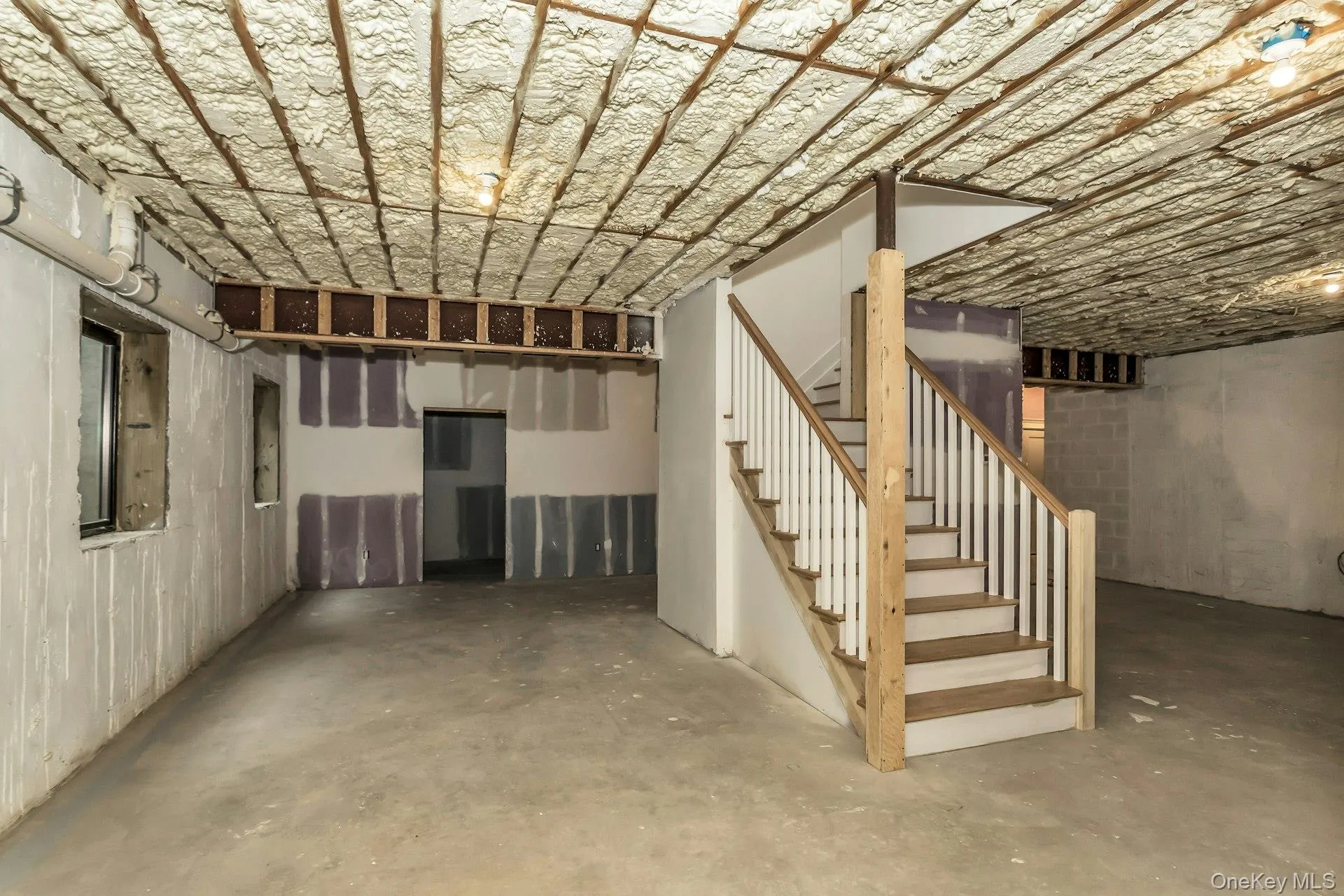 View of unfinished basement View of unfinished basement