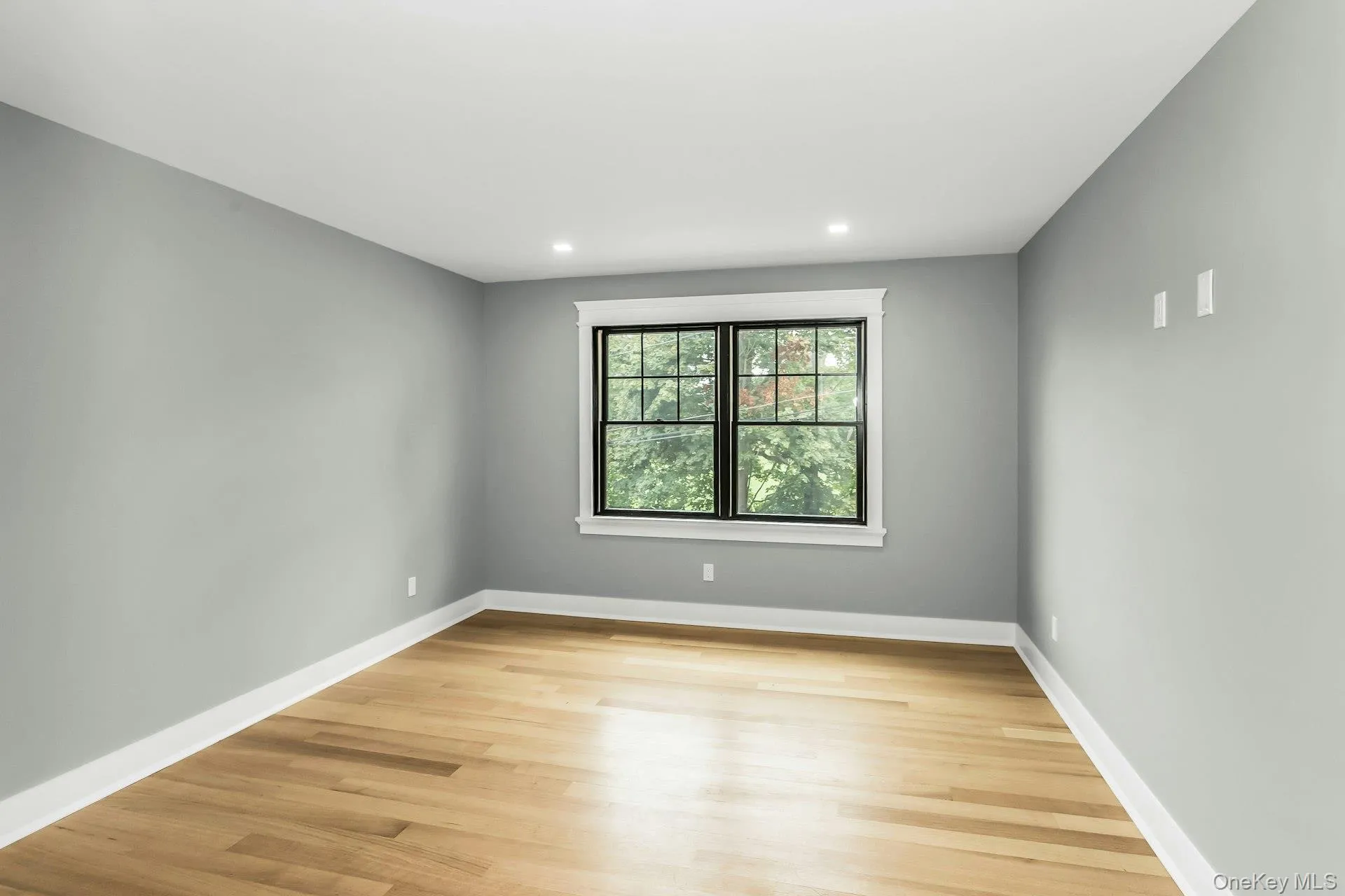 Spare room featuring light wood-style flooring and recessed lighting Spare room featuring light wood-style flooring and recessed lighting