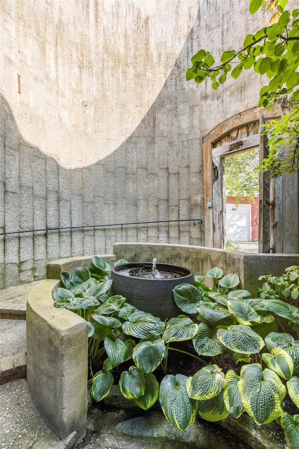 Detailed view of a garden pond Entrance Detailed view of a garden pond Entrance