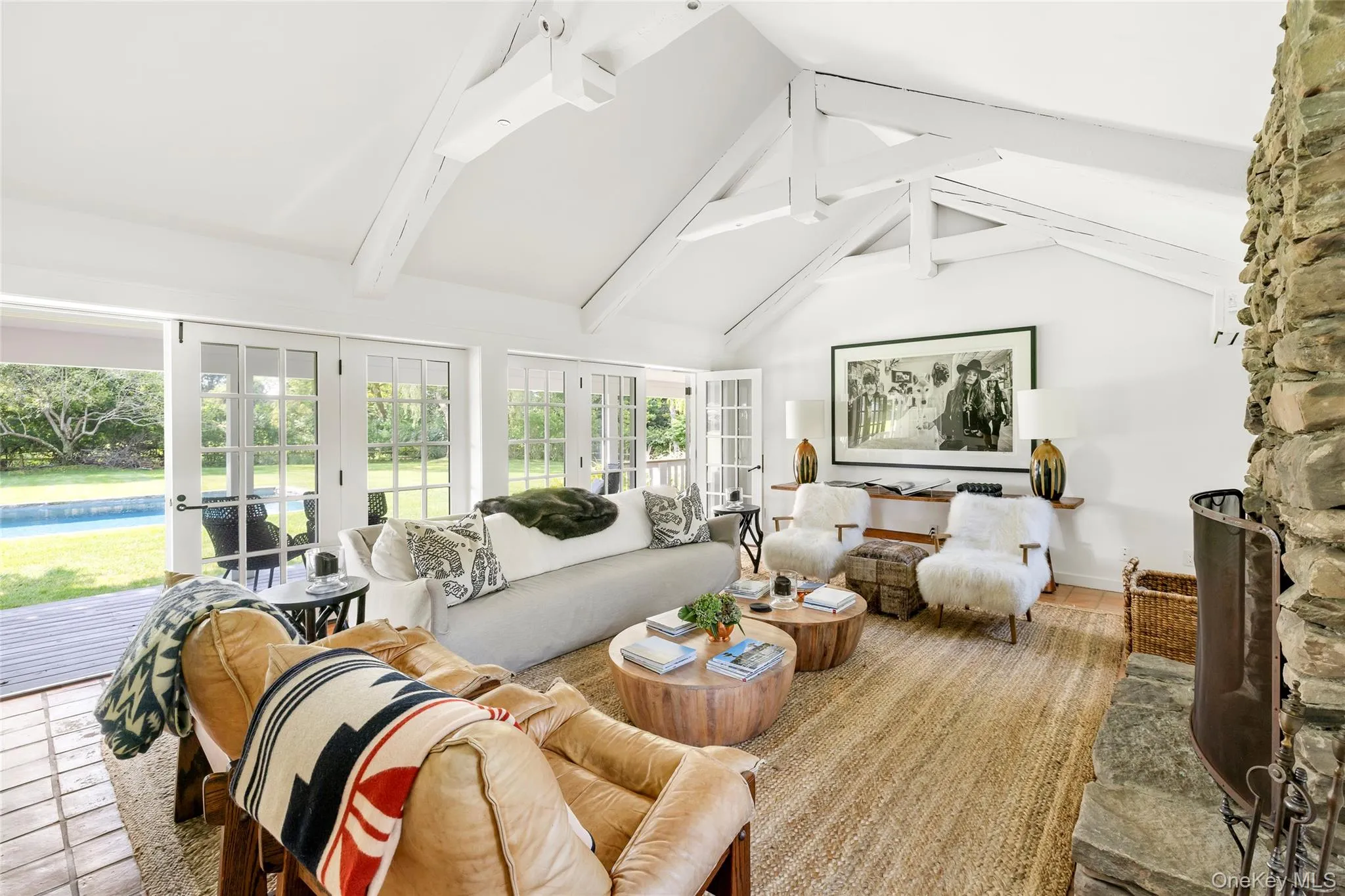 Light Drenched Living Room with french doors Light Drenched Living Room with french doors