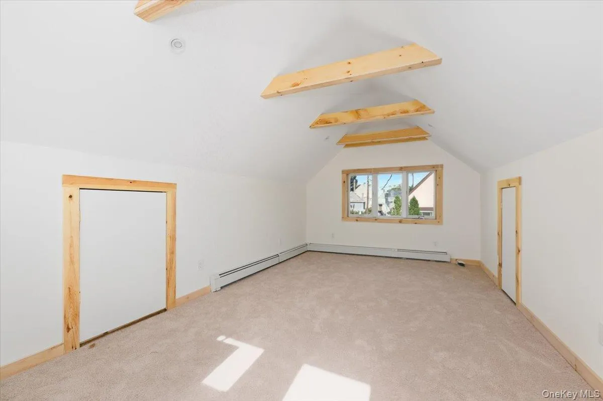 Bonus room featuring carpet floors and baseboard heating Bonus room featuring carpet floors and baseboard heating