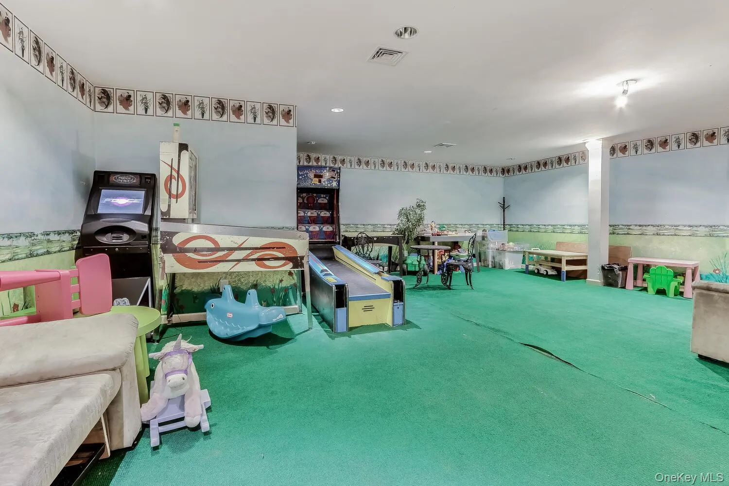 Playroom with a wainscoted wall Playroom with a wainscoted wall
