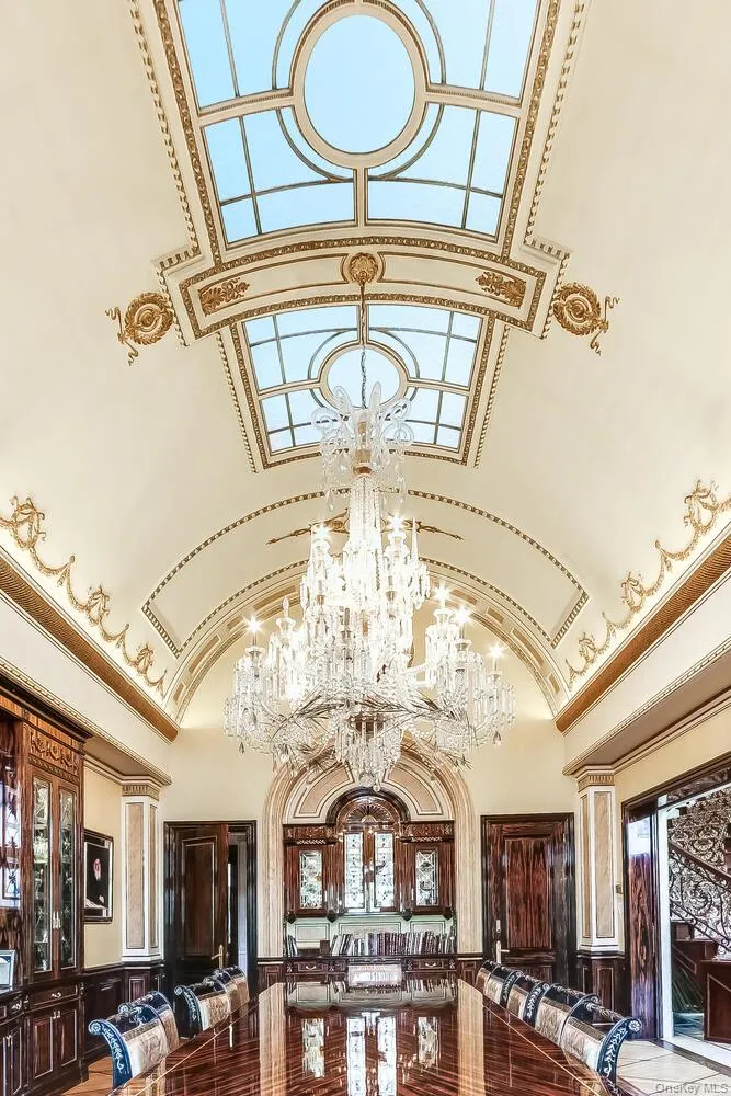 Opulent details set the tone in this stunning dining room Opulent details set the tone in this stunning dining room