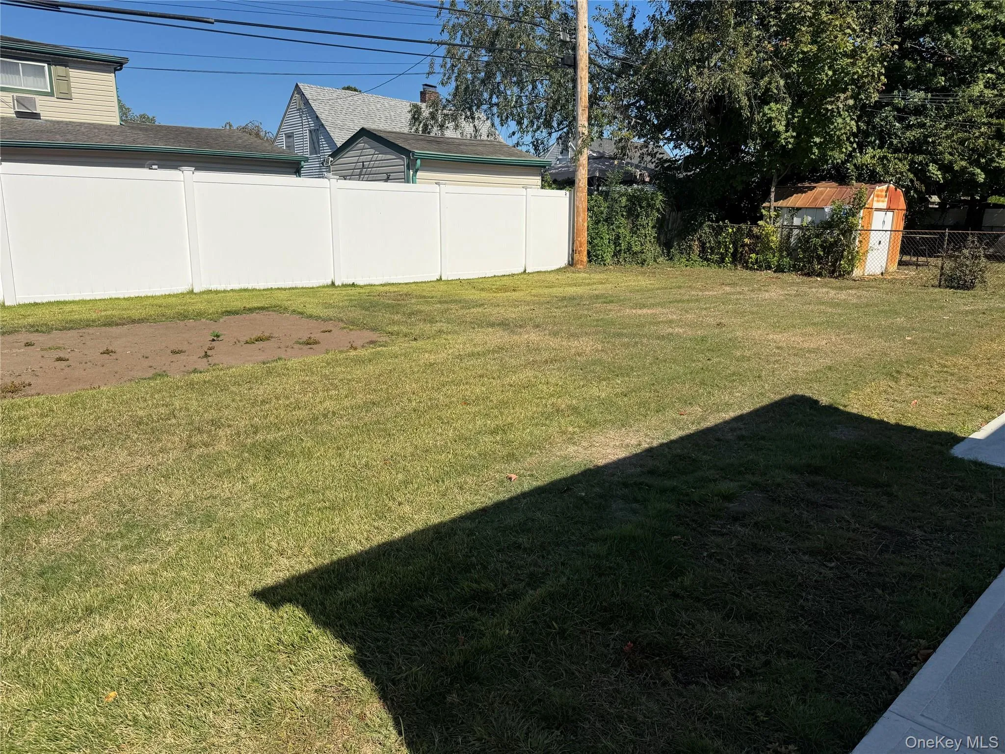 View of fenced backyard View of fenced backyard
