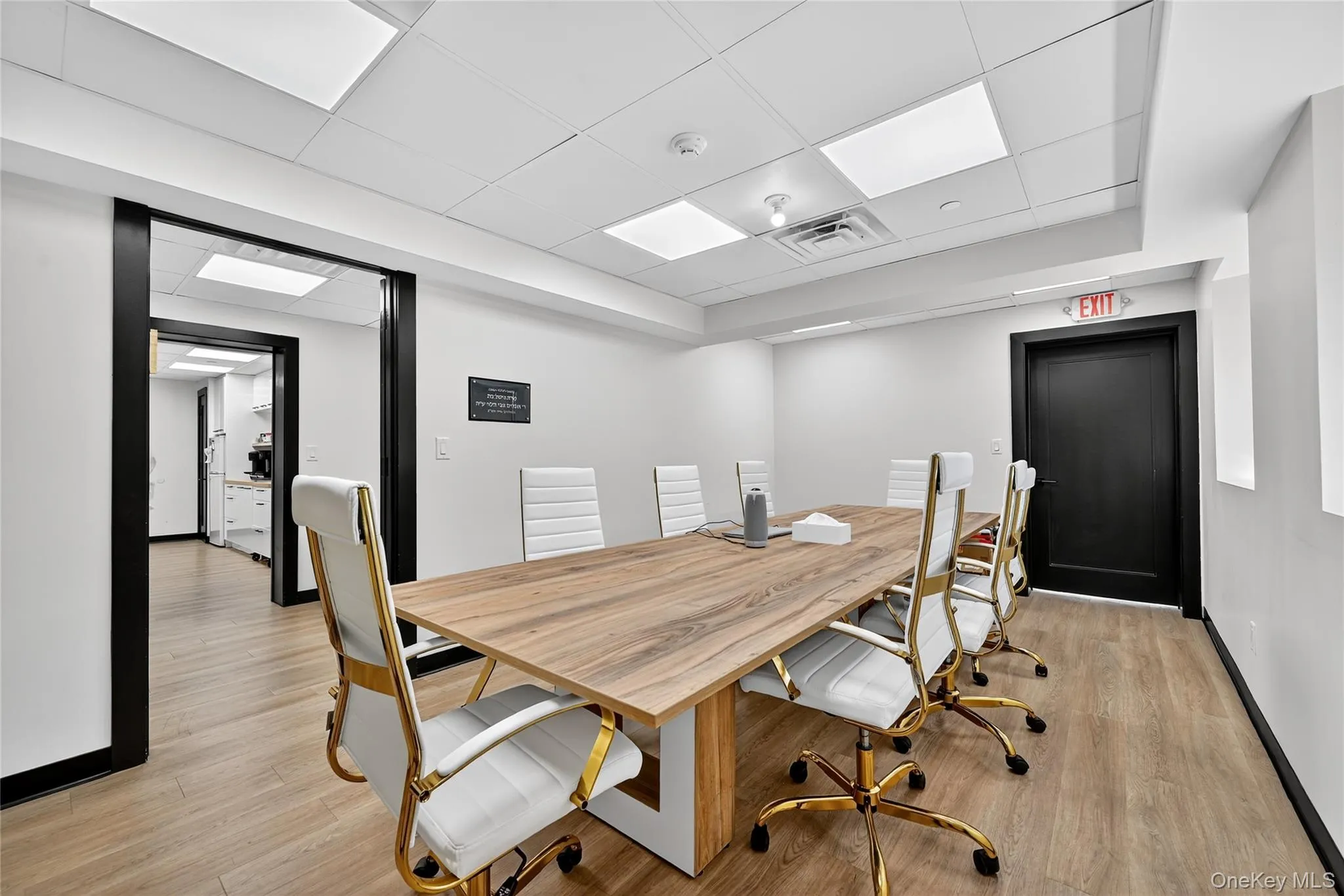 Home office featuring a drop ceiling Home office featuring a drop ceiling