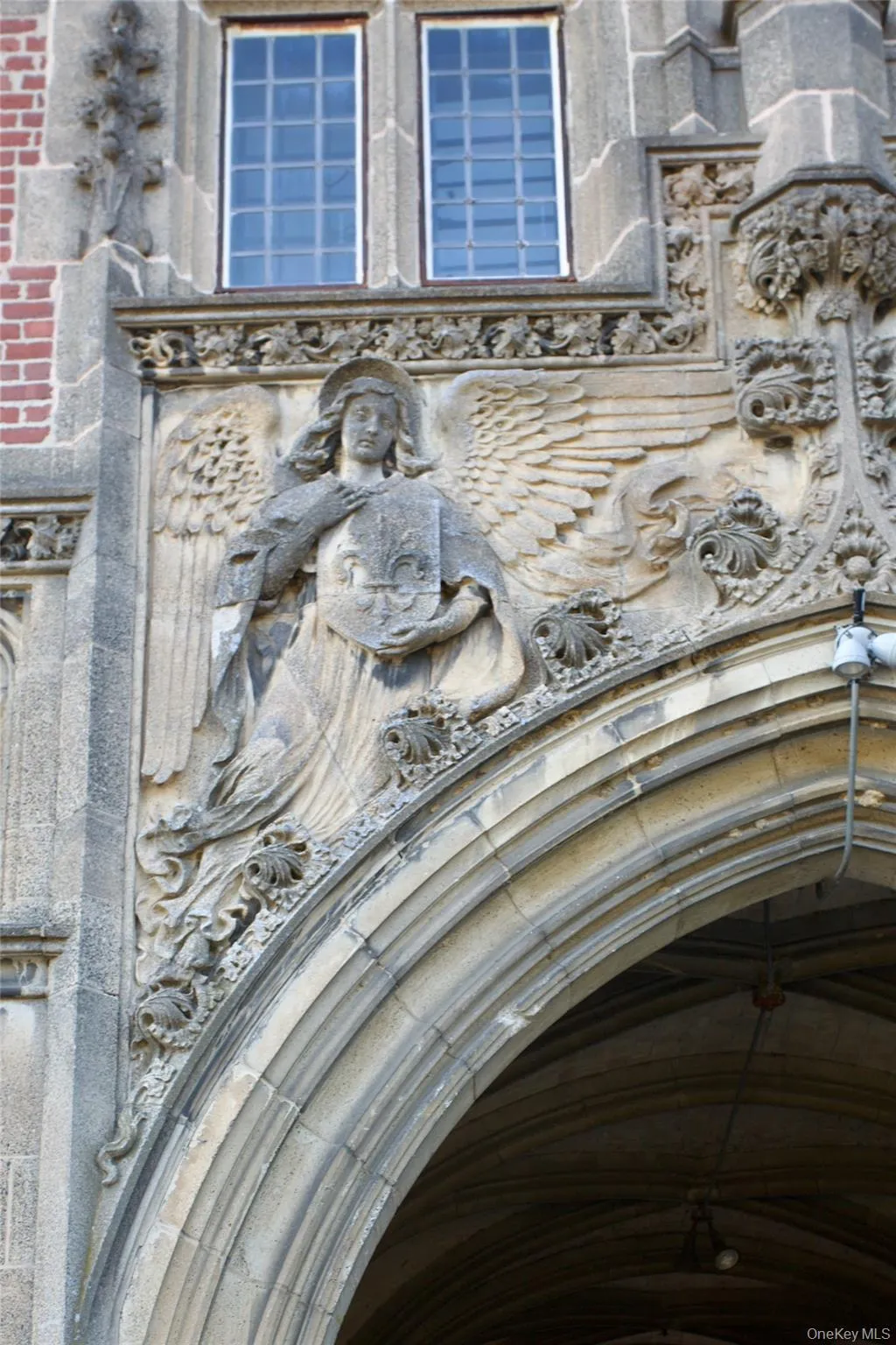 Exterior view of stone siding and brick siding Exterior view of stone siding and brick siding