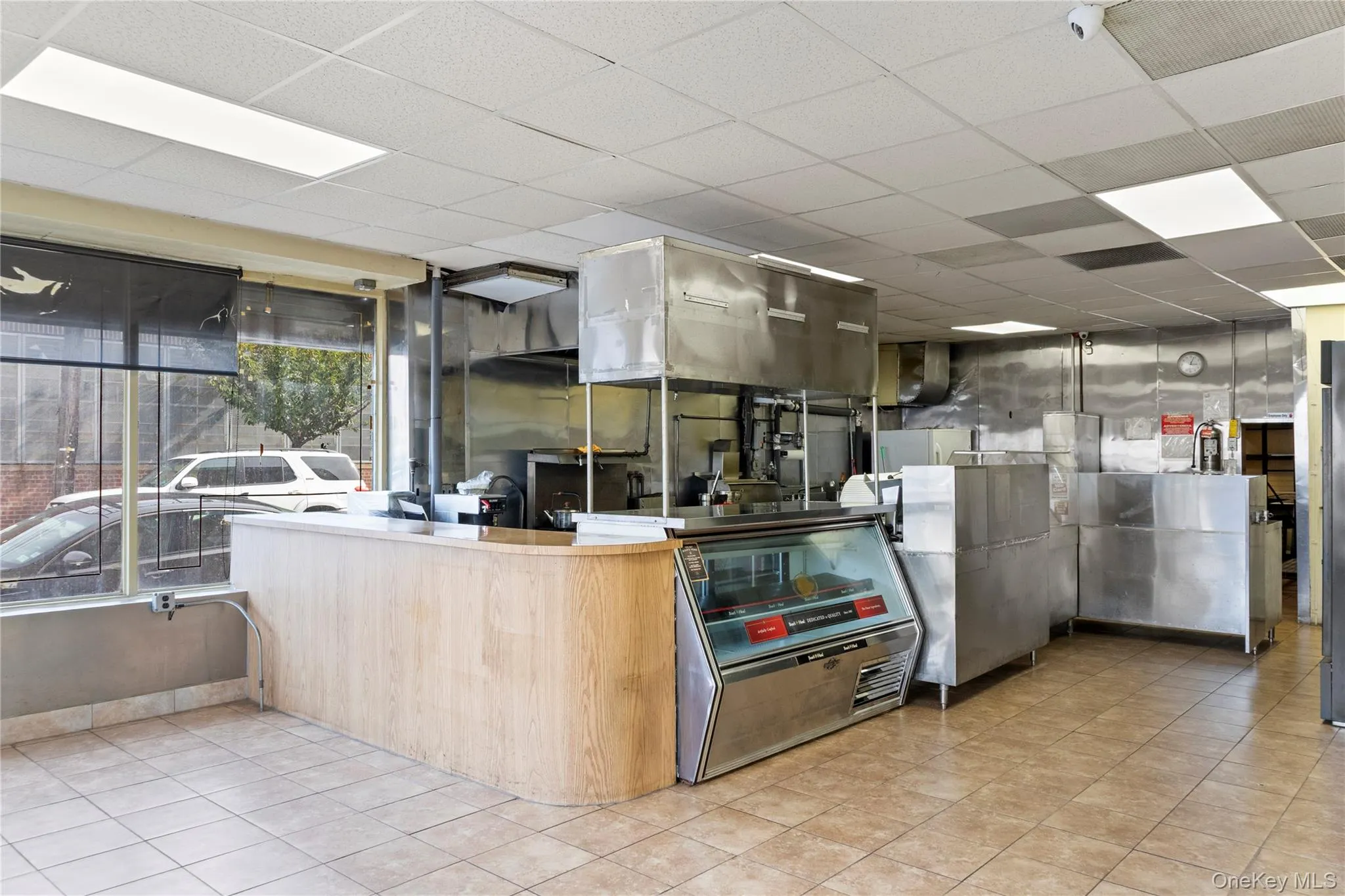 Kitchen with a paneled ceiling Kitchen with a paneled ceiling