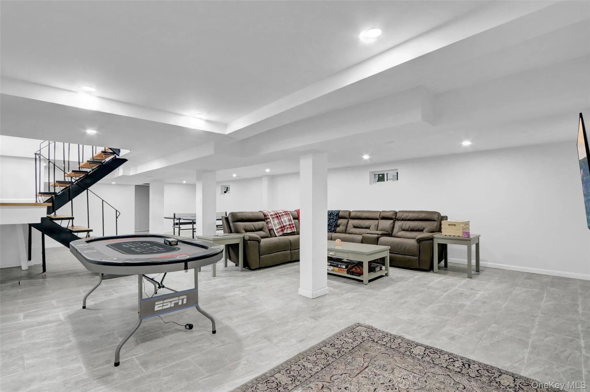 Rec room with recessed lighting and baseboards Rec room with recessed lighting and baseboards