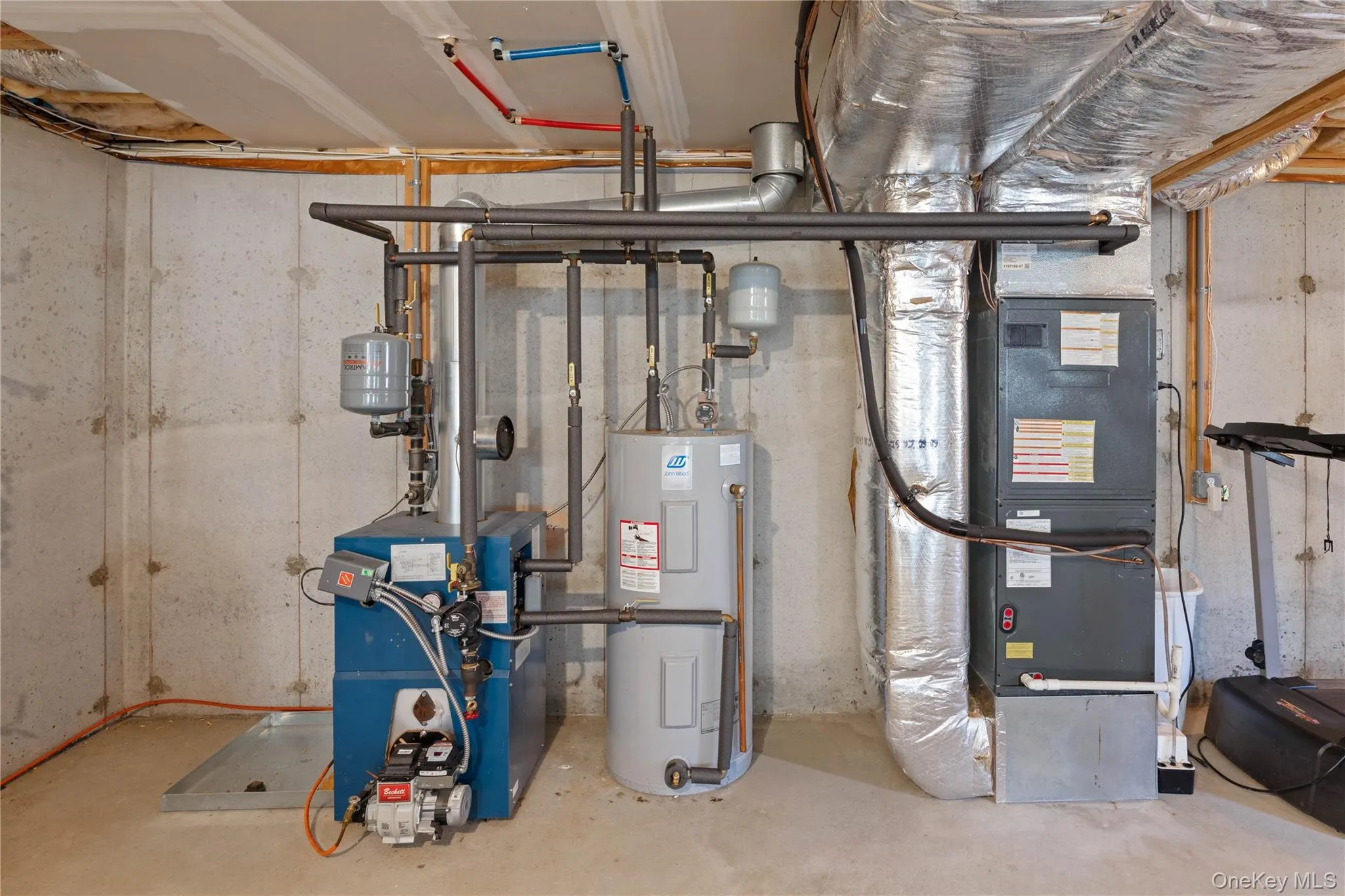 Utilities with water heater, a heating unit, and heating unit Utilities with water heater, a heating unit, and heating unit