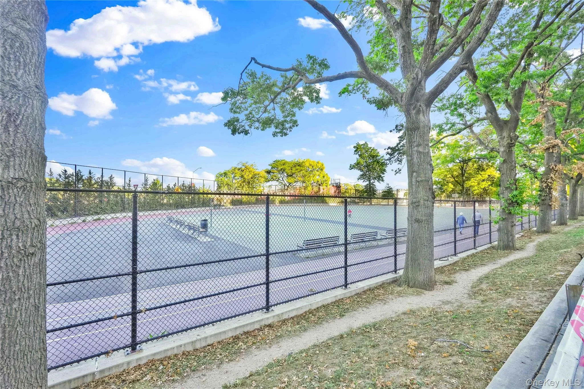View of tennis court View of tennis court