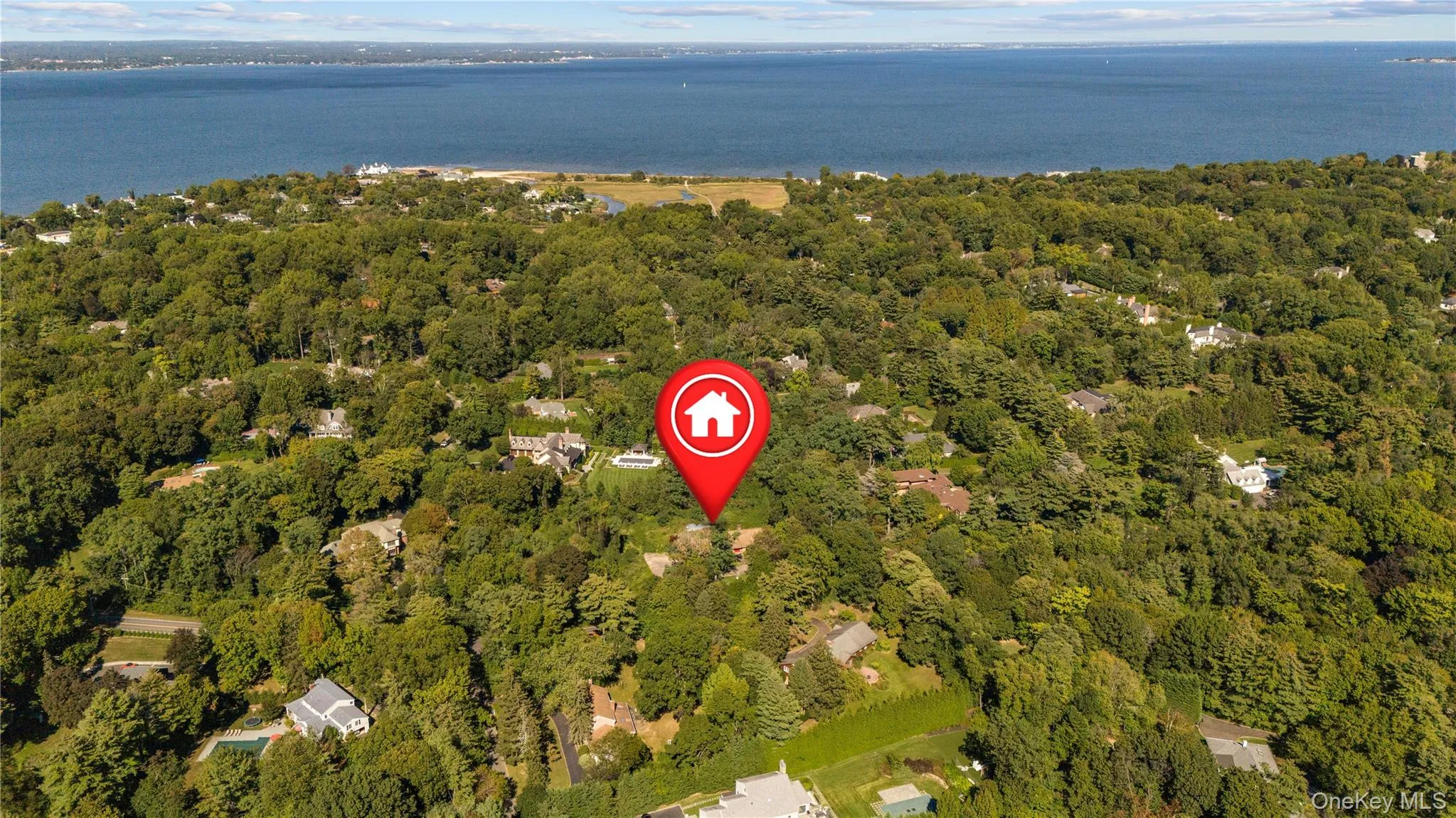 Aerial view Long Island Sound Aerial view Long Island Sound