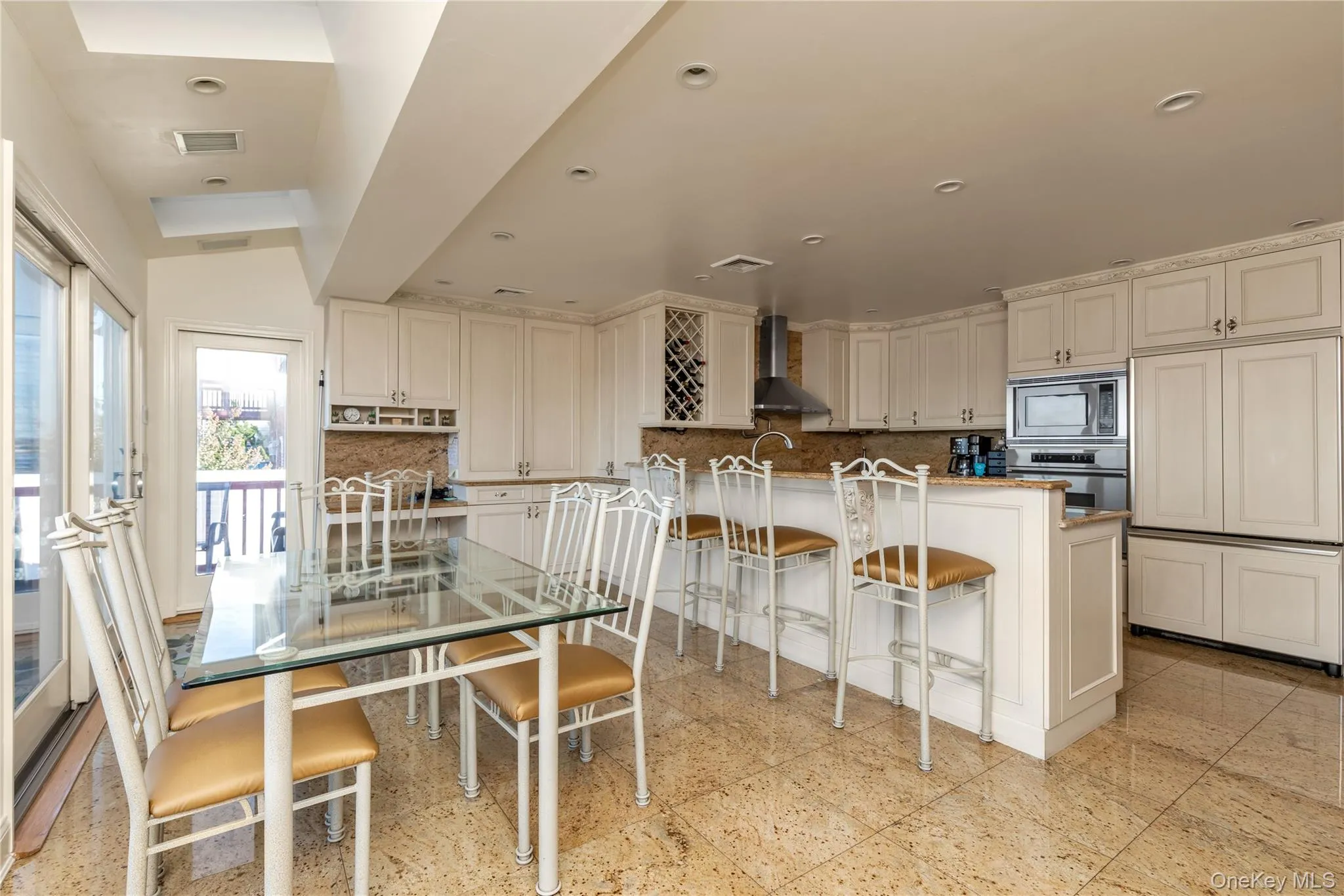 Dining space with recessed lighting Dining space with recessed lighting