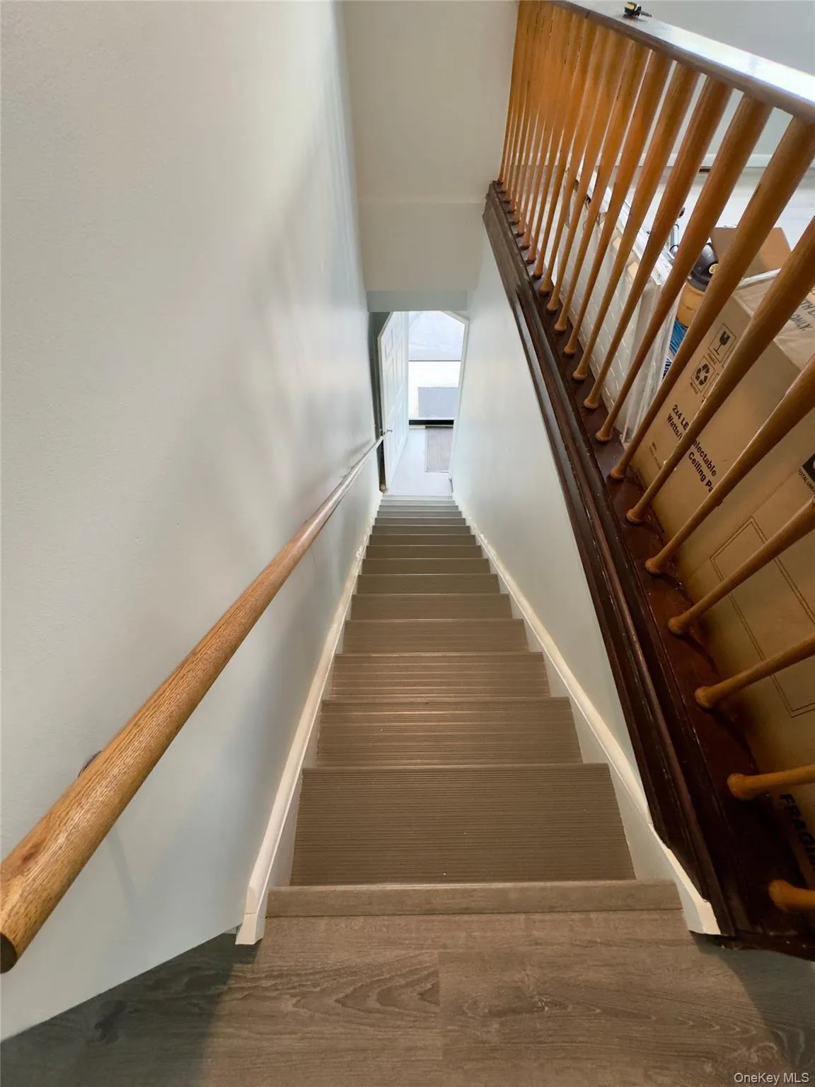 Stairway with wood finished floors Stairway with wood finished floors