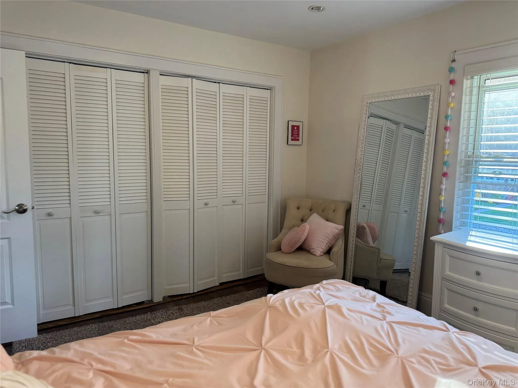Main bedroom with two large closets Main bedroom with two large closets