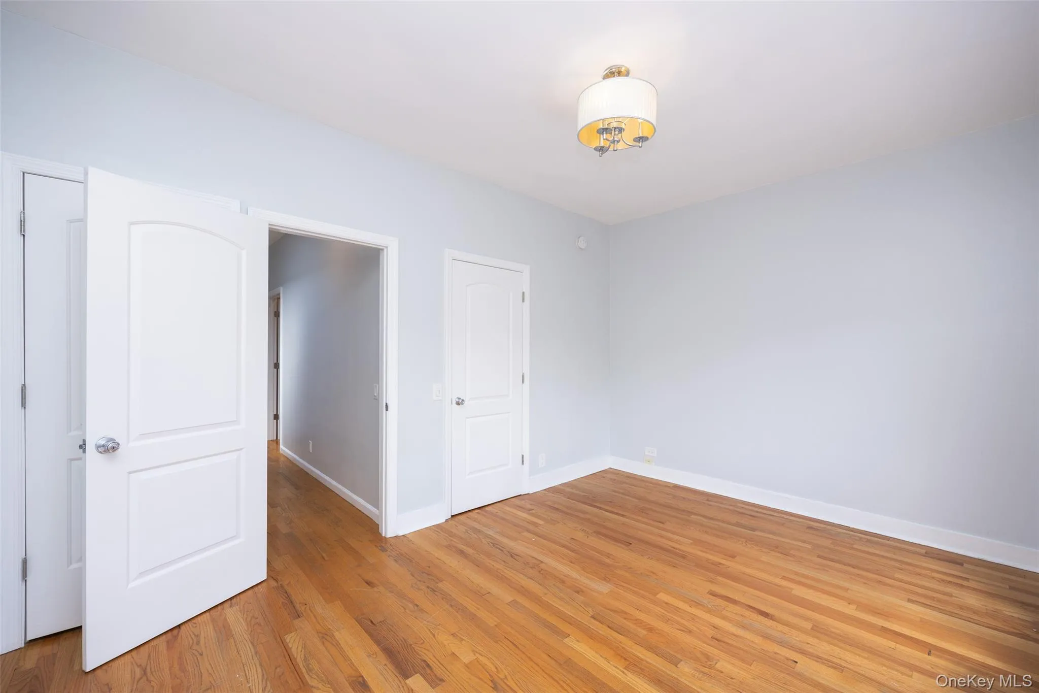 Unfurnished room featuring light wood-style floors and baseboards Unfurnished room featuring light wood-style floors and baseboards