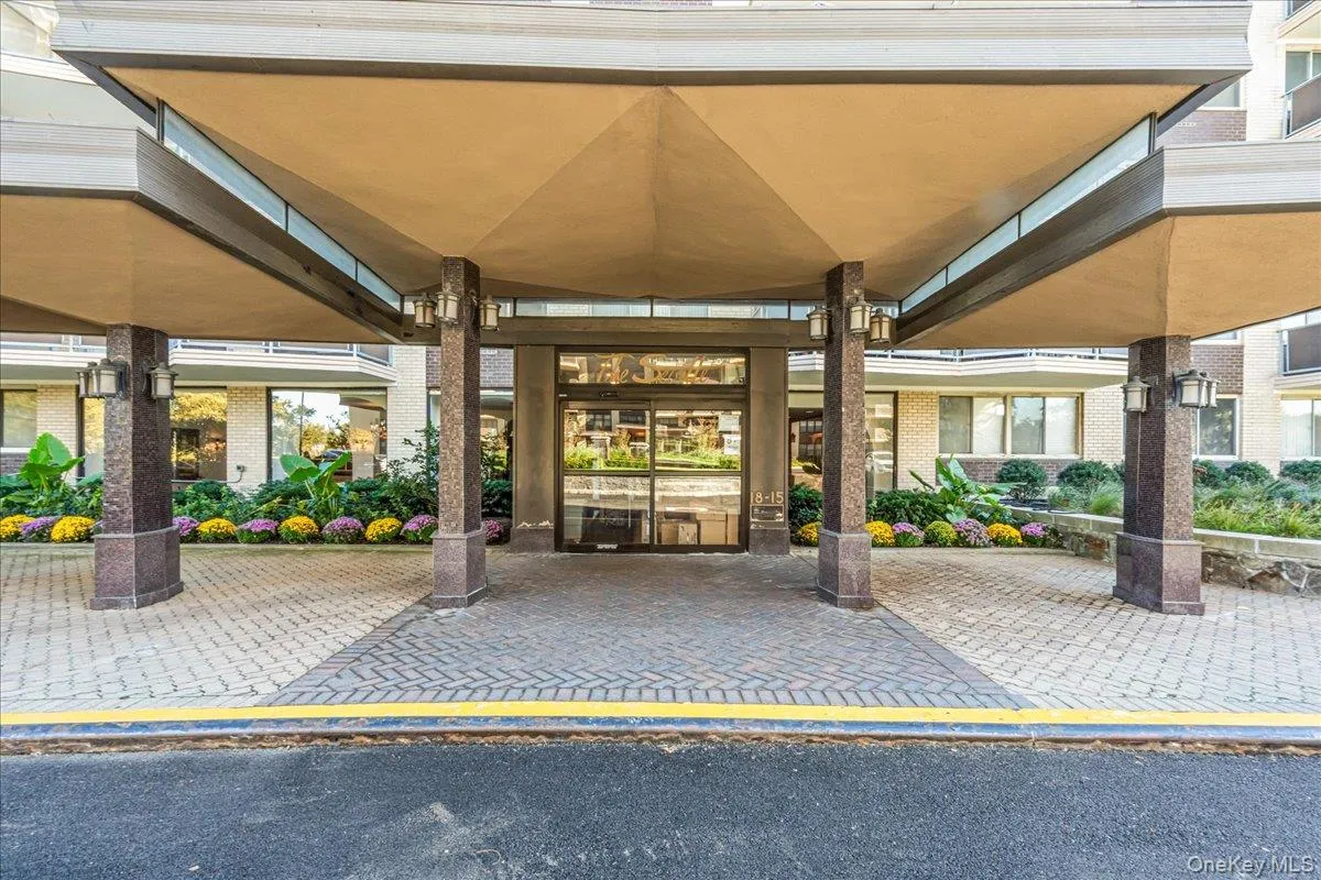 Property entrance with brick siding Property entrance with brick siding