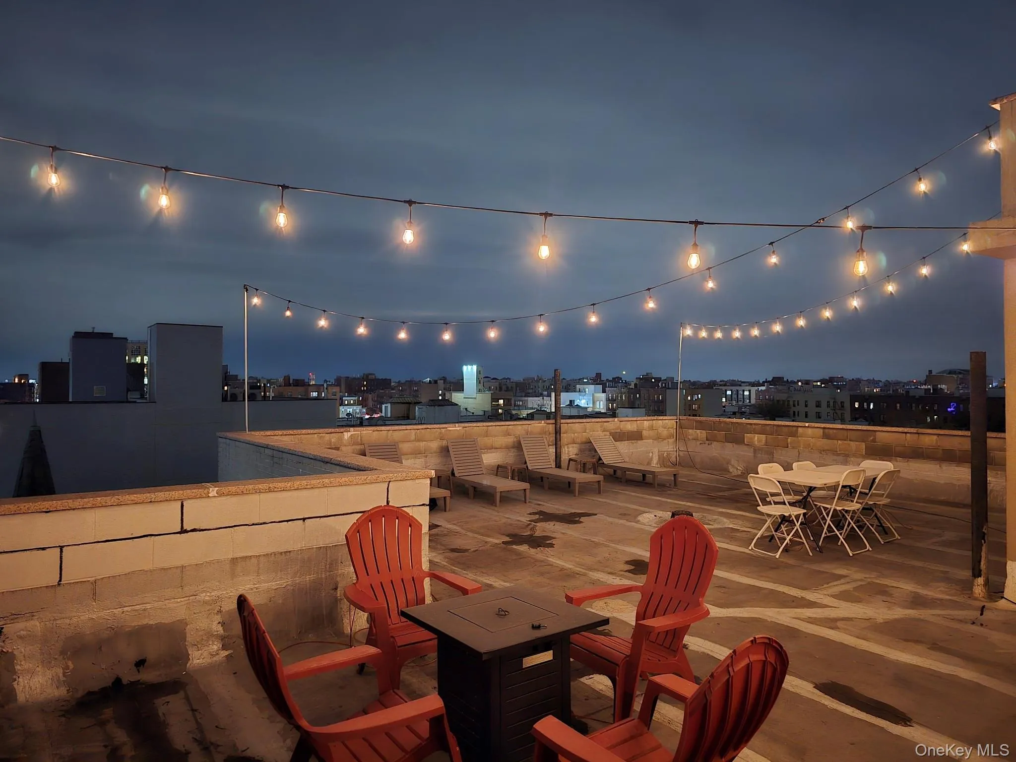 Patio at night with a patio Patio at night with a patio