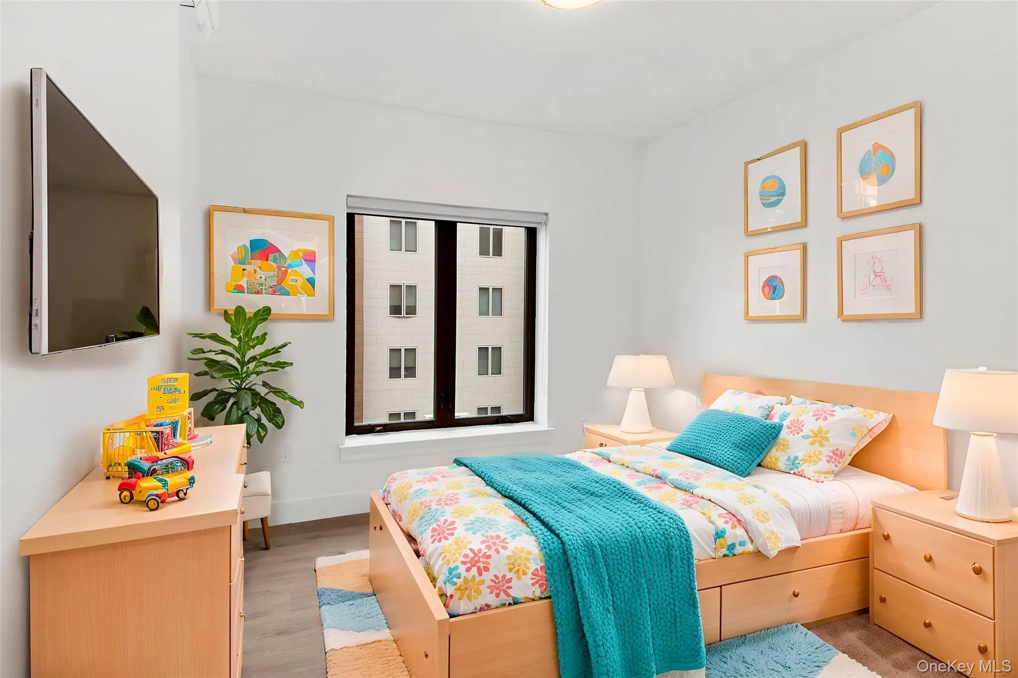 Bedroom with wood finished floors and baseboards Bedroom with wood finished floors and baseboards