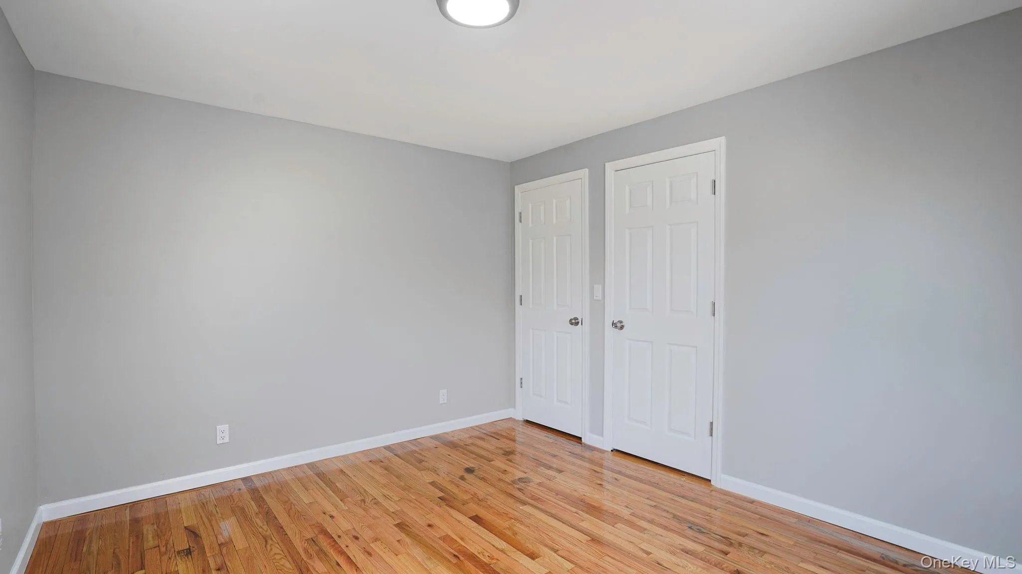 Unfurnished bedroom featuring light wood finished floors and a closet Unfurnished bedroom featuring light wood finished floors and a closet
