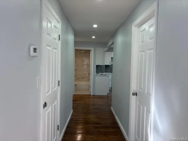 1st fl Corridor featuring dark wood-type flooring and recessed lighting 1st fl Corridor featuring dark wood-type flooring and recessed lighting