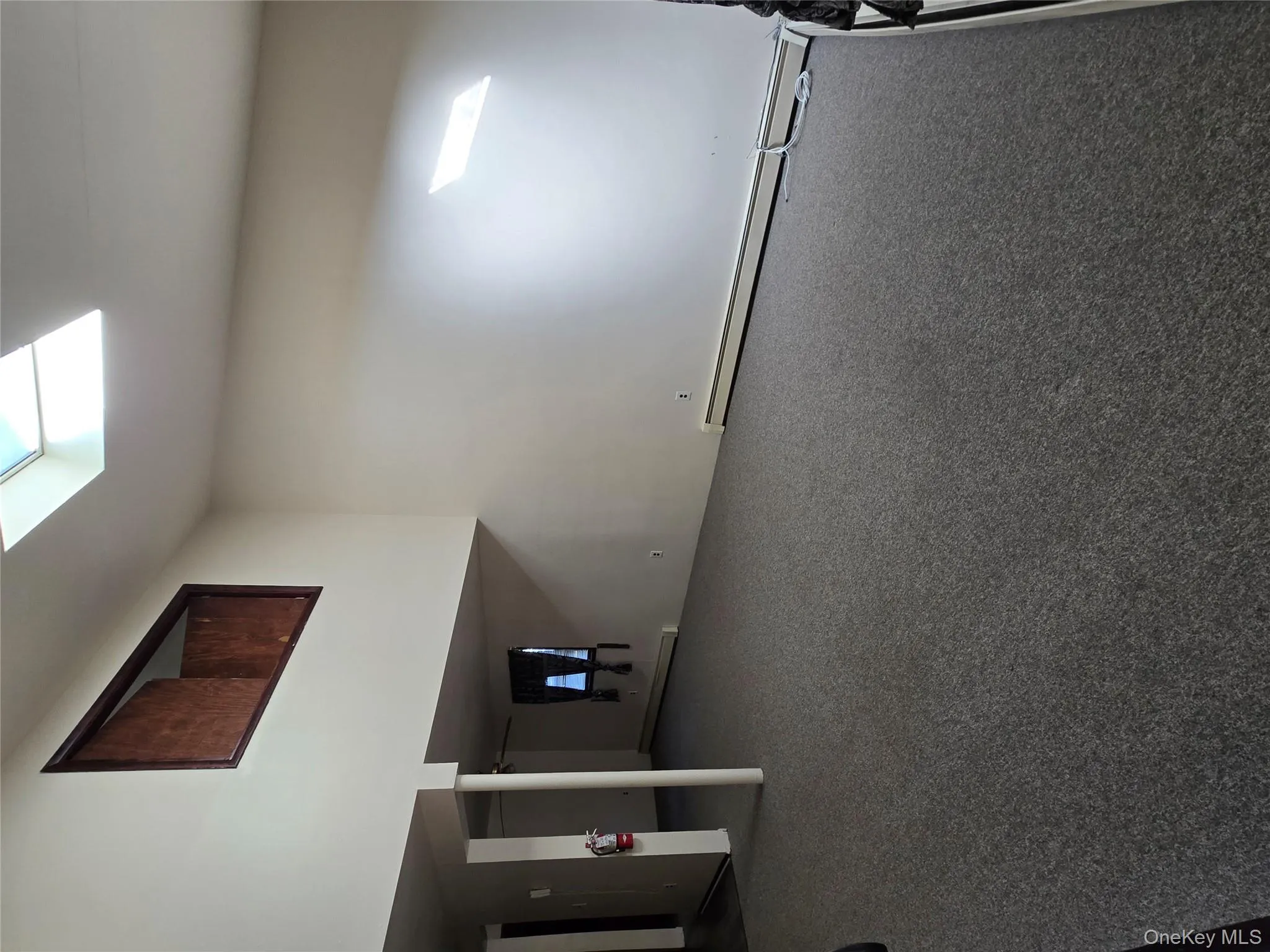 Below grade area with carpet floors and a baseboard radiator Below grade area with carpet floors and a baseboard radiator