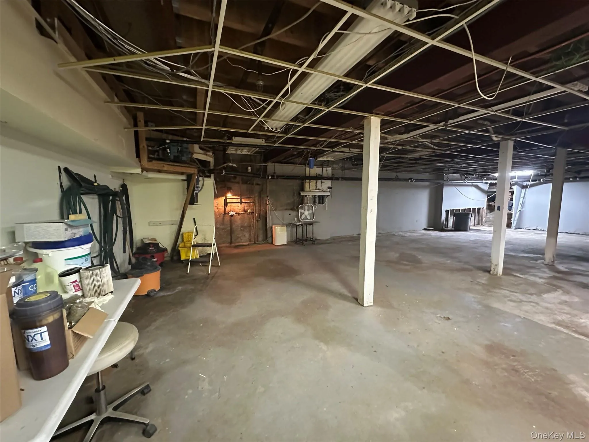View of unfinished basement View of unfinished basement